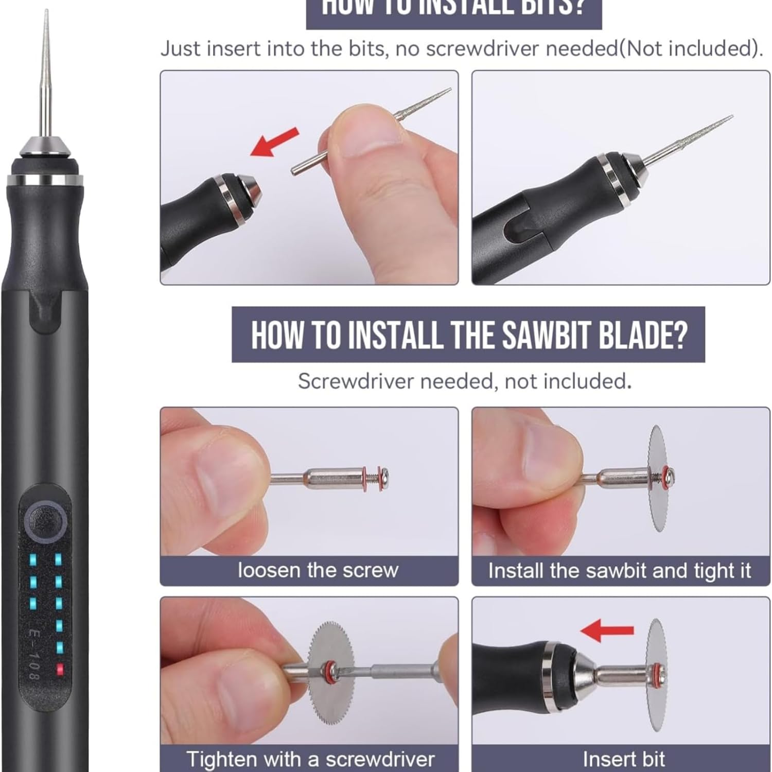 Stylo de Gravure USB Sans Fil - 37 Bits – Image 4