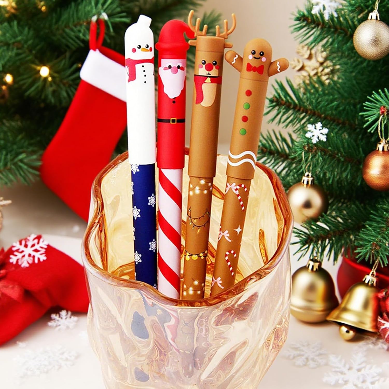 Lot de 4 Stylos Effaçables Noël – Image 3