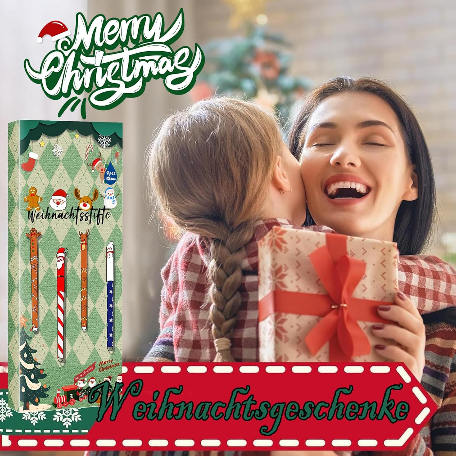 Lot de 4 Stylos Effaçables Noël – Image 5