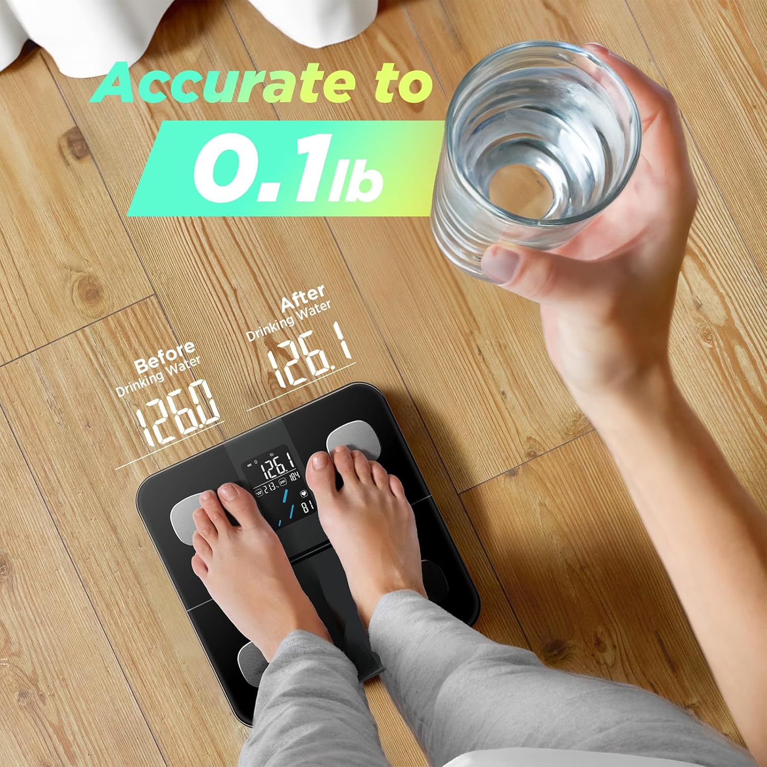 Balance Pese Personne Intelligente - 15 Mesures Corporelles – Image 3