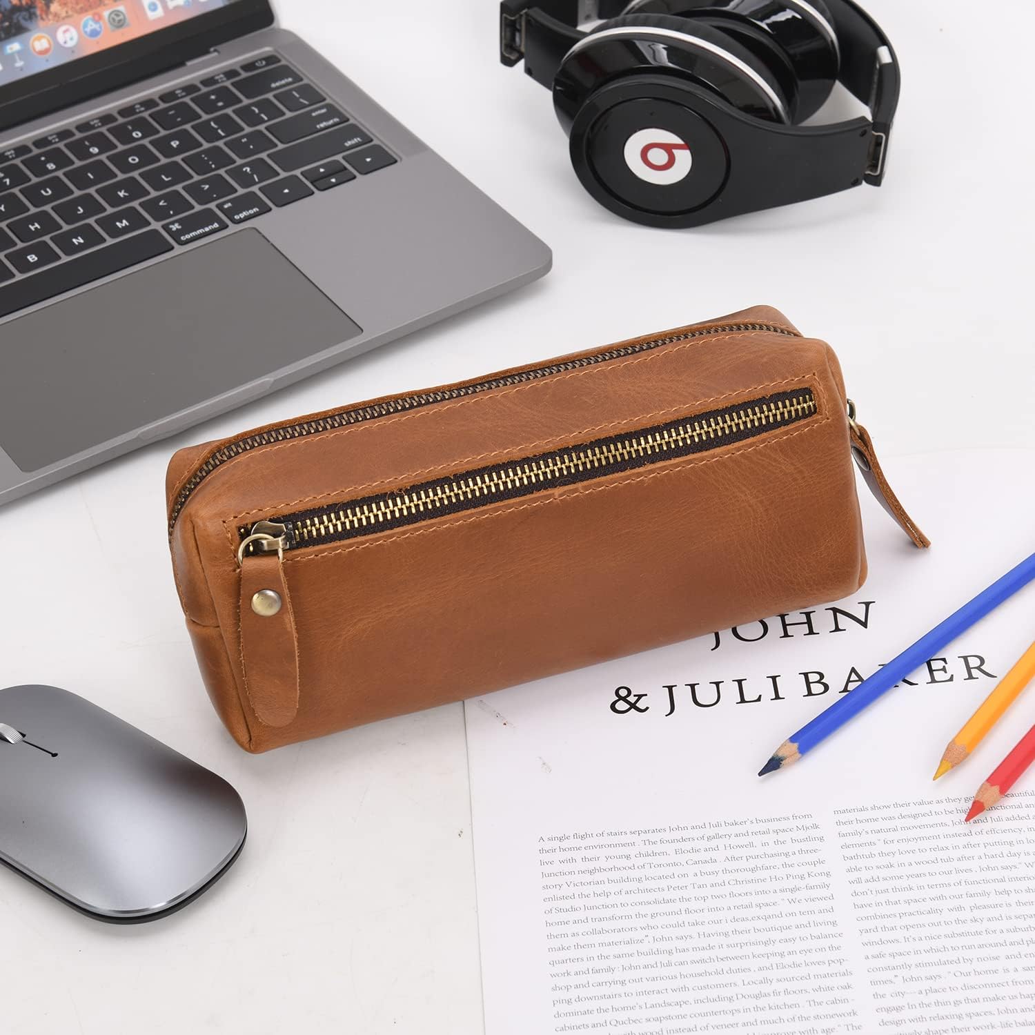 Trousse en Cuir Wonderpool Grande Capacité – Image 5