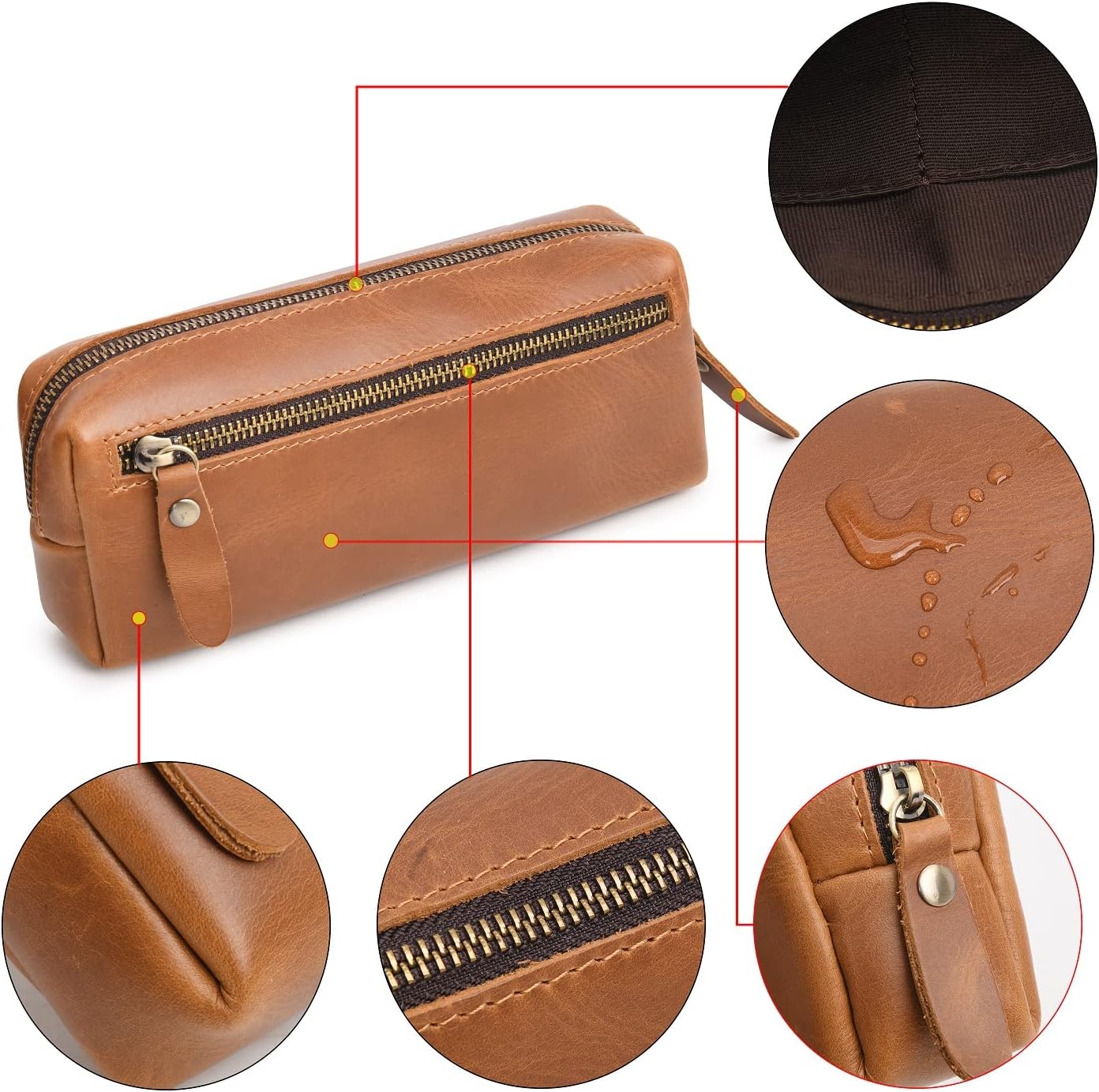 Trousse en Cuir Wonderpool Grande Capacité – Image 7
