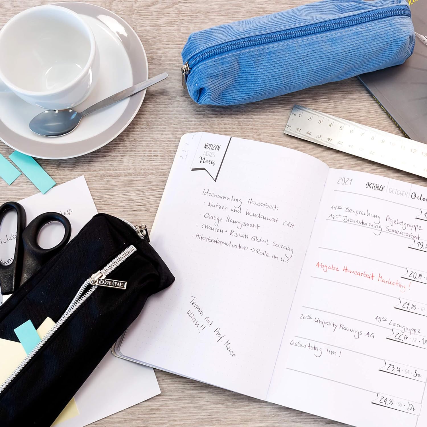 Trousse Scolaire Noire Grande Capacité – Image 4