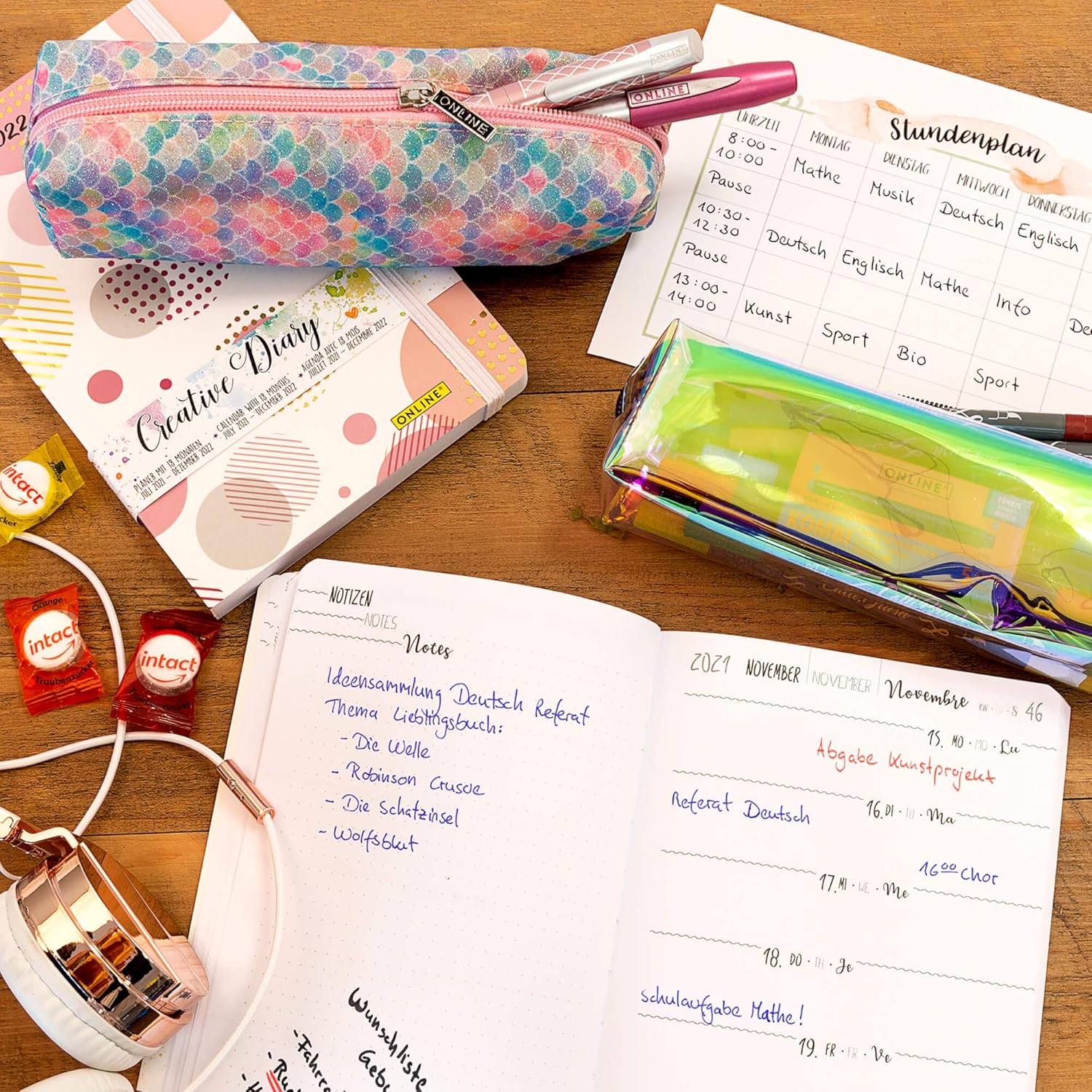 Trousse Scolaire Noire Grande Capacité – Image 5
