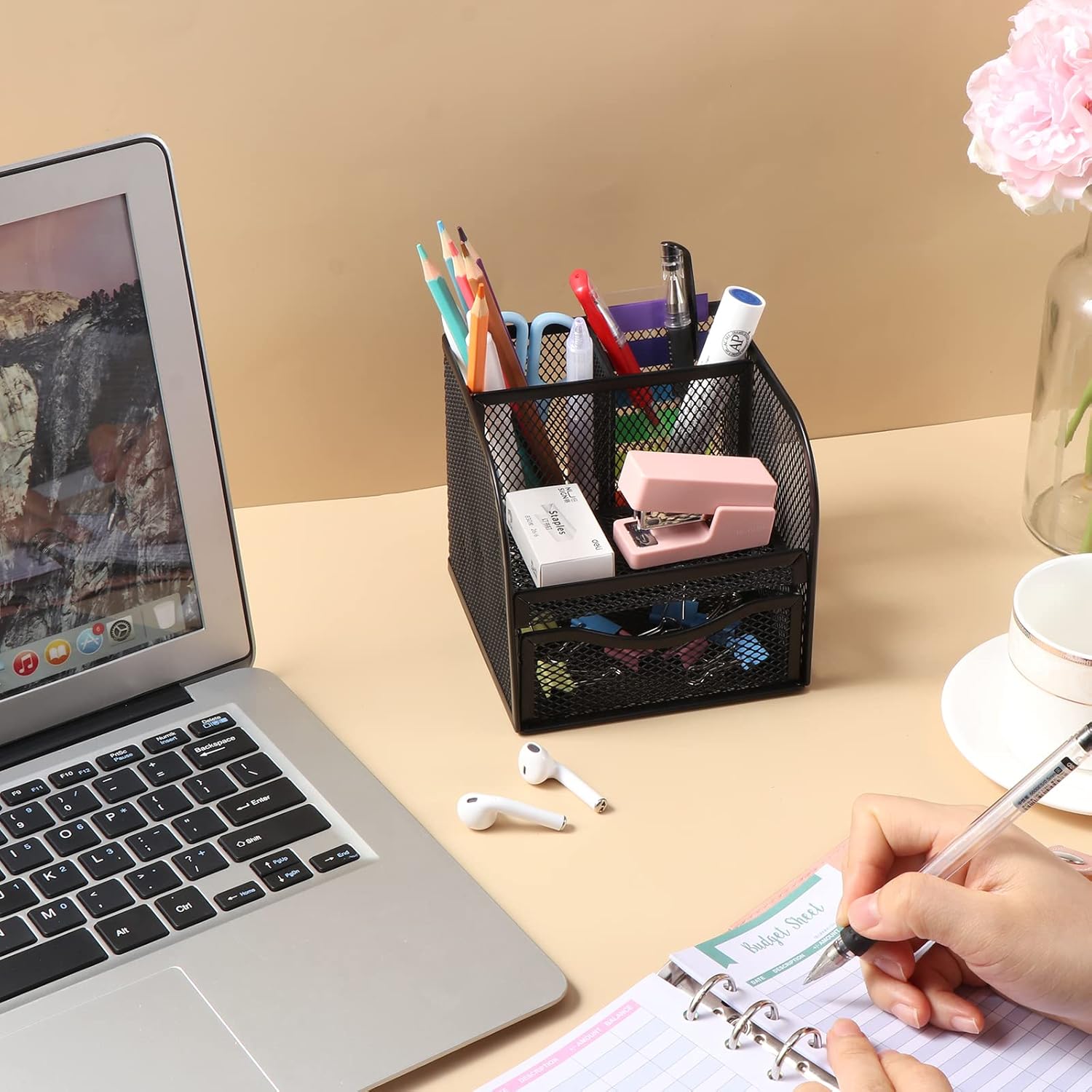 Organisateur de Bureau Métallique avec Tiroir – Image 6