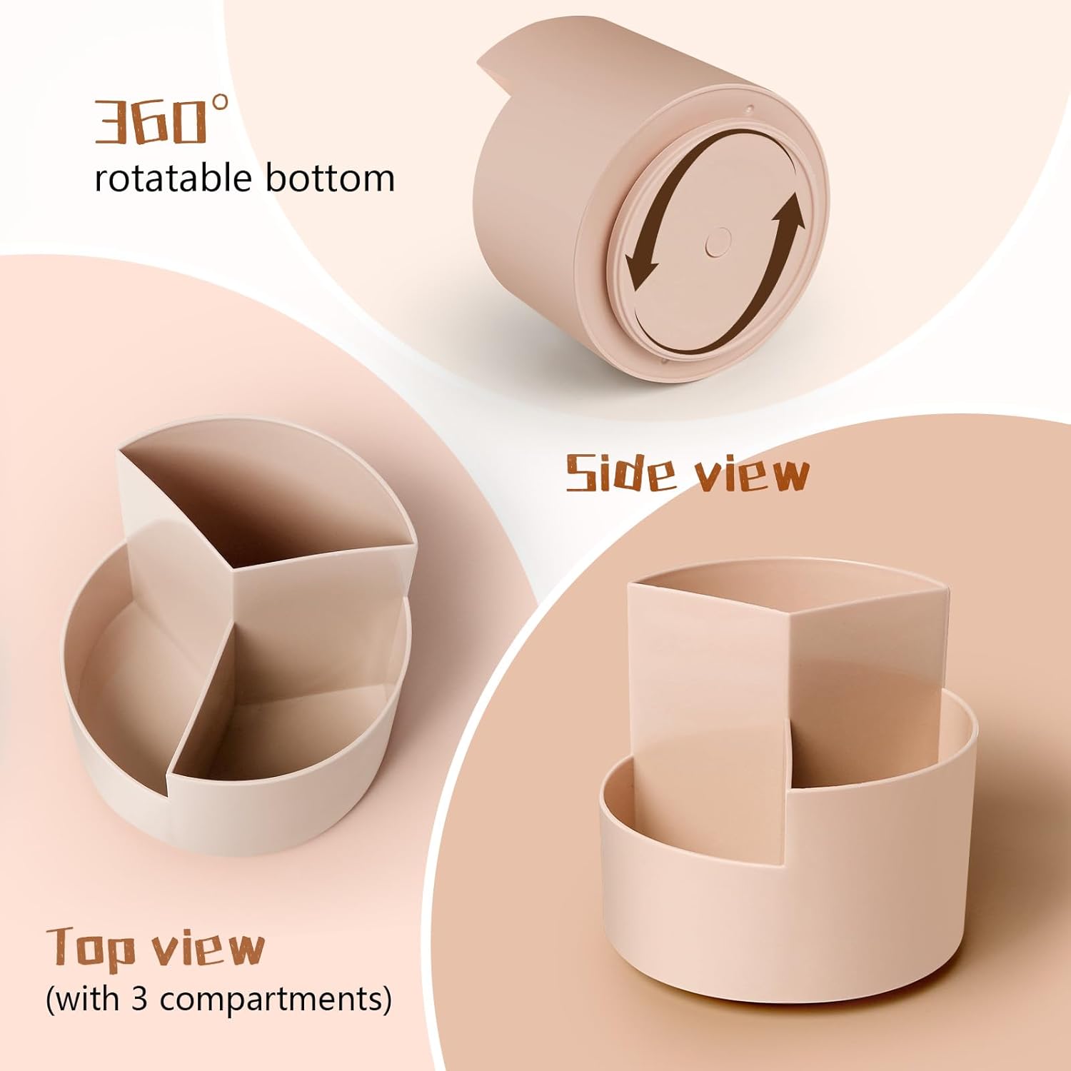 Porte-Stylos Rotatif 360° avec Compartiments – Image 2