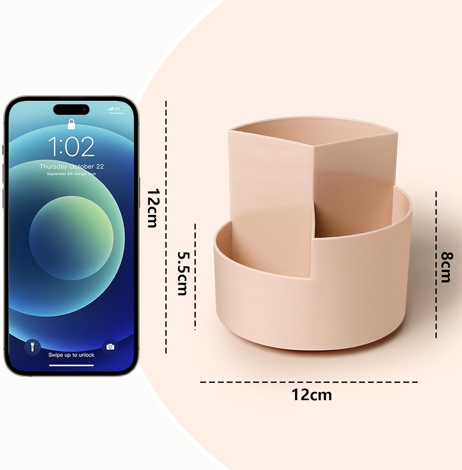 Porte-Stylos Rotatif 360° avec Compartiments – Image 4