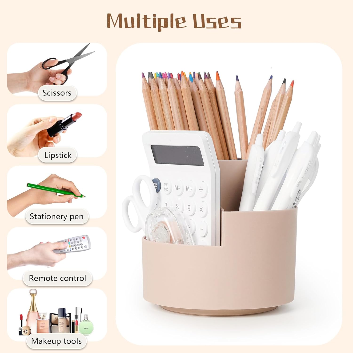 Porte-Stylos Rotatif 360° avec Compartiments – Image 5