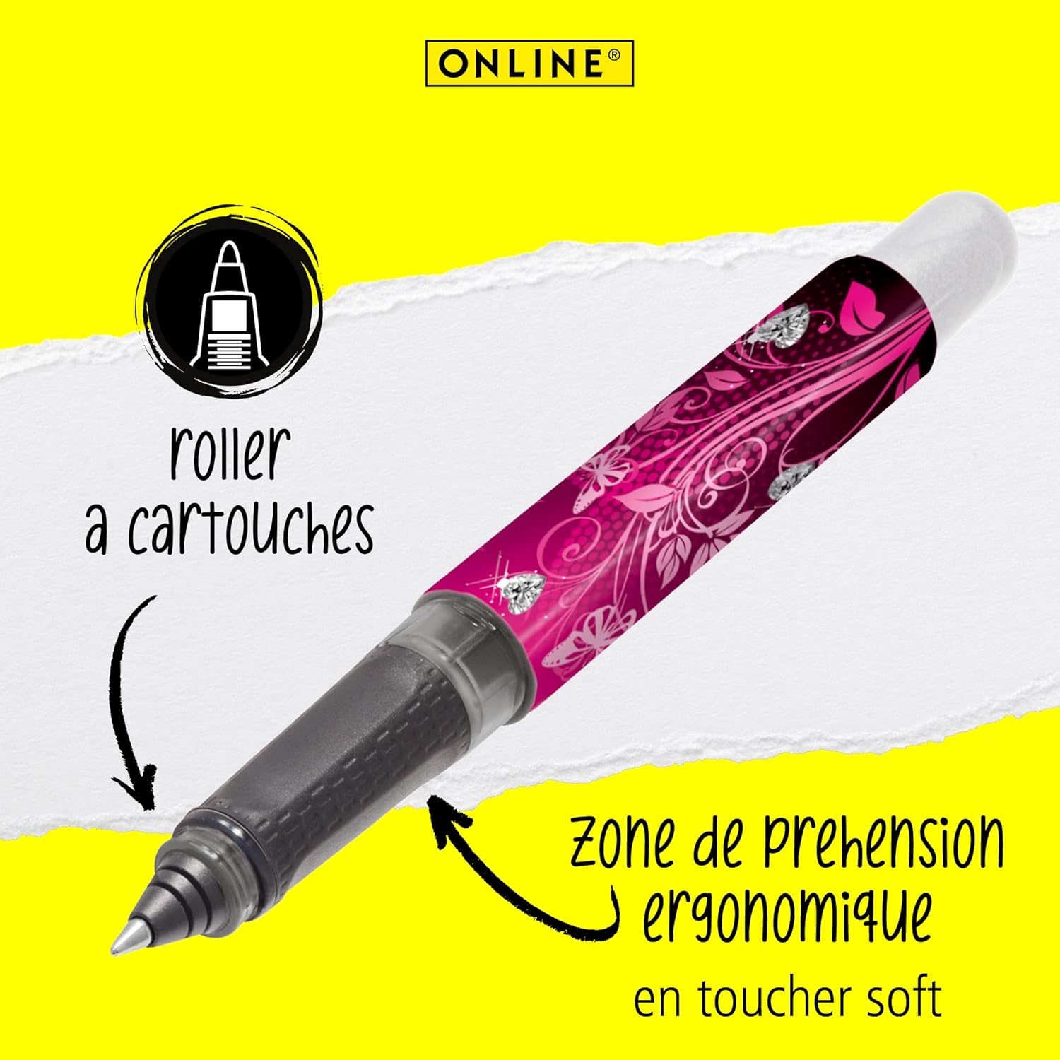 Stylo Roller Ergonomique Pink Dreams - Rechargeable – Image 2