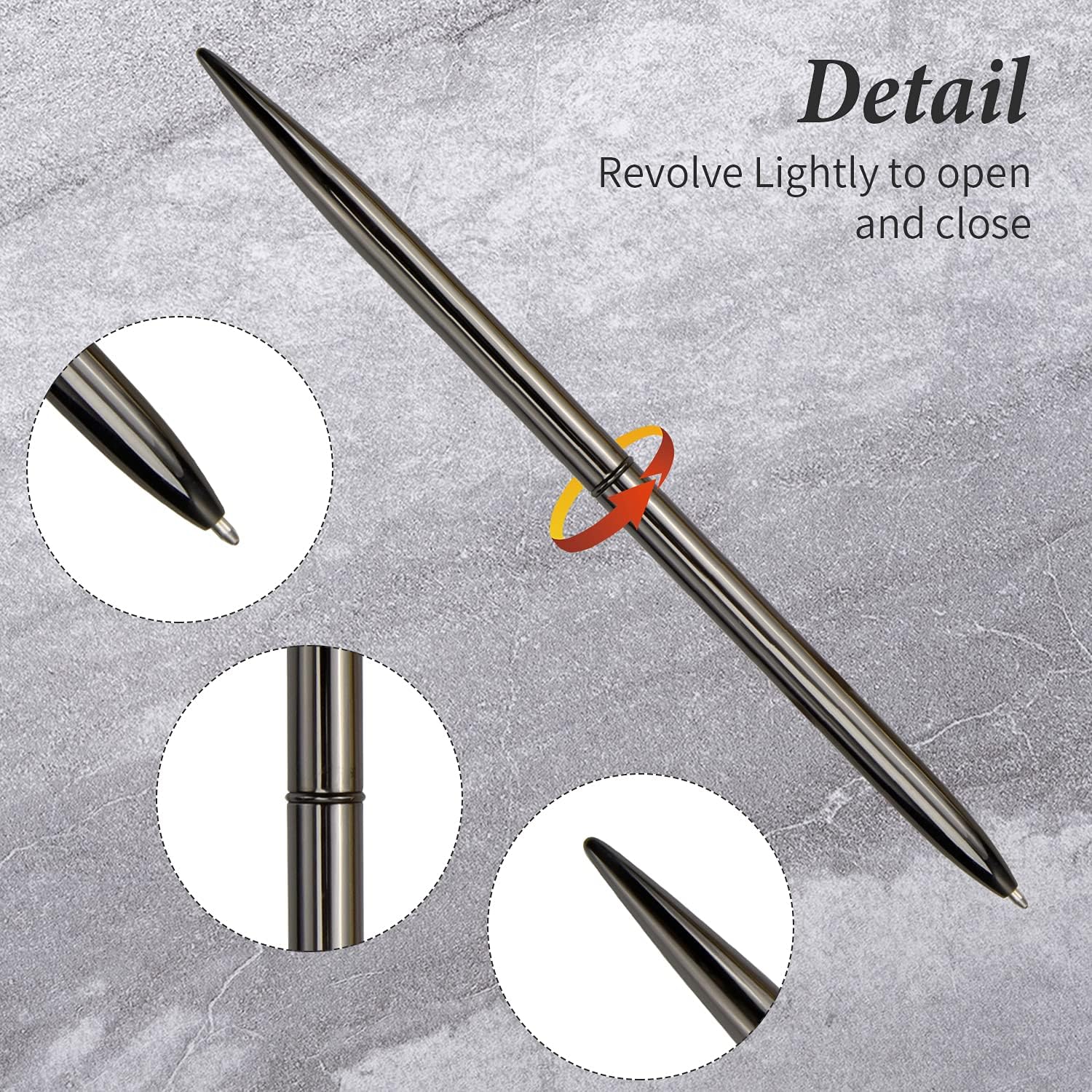 Stylo à Bille Métal 4 Pièces Rotation 2 Têtes – Image 2