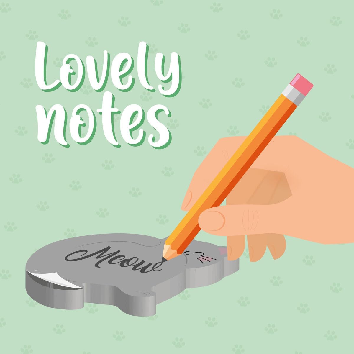 Bloc-notes Adhésif Chat - Legami Lovely Notes – Image 2