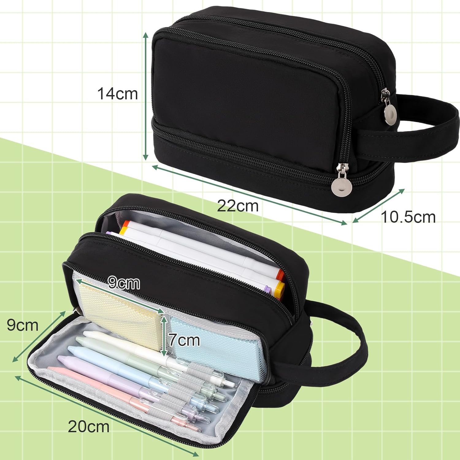 Trousse Scolaire Grande Capacité 3 Compartiments – Image 7