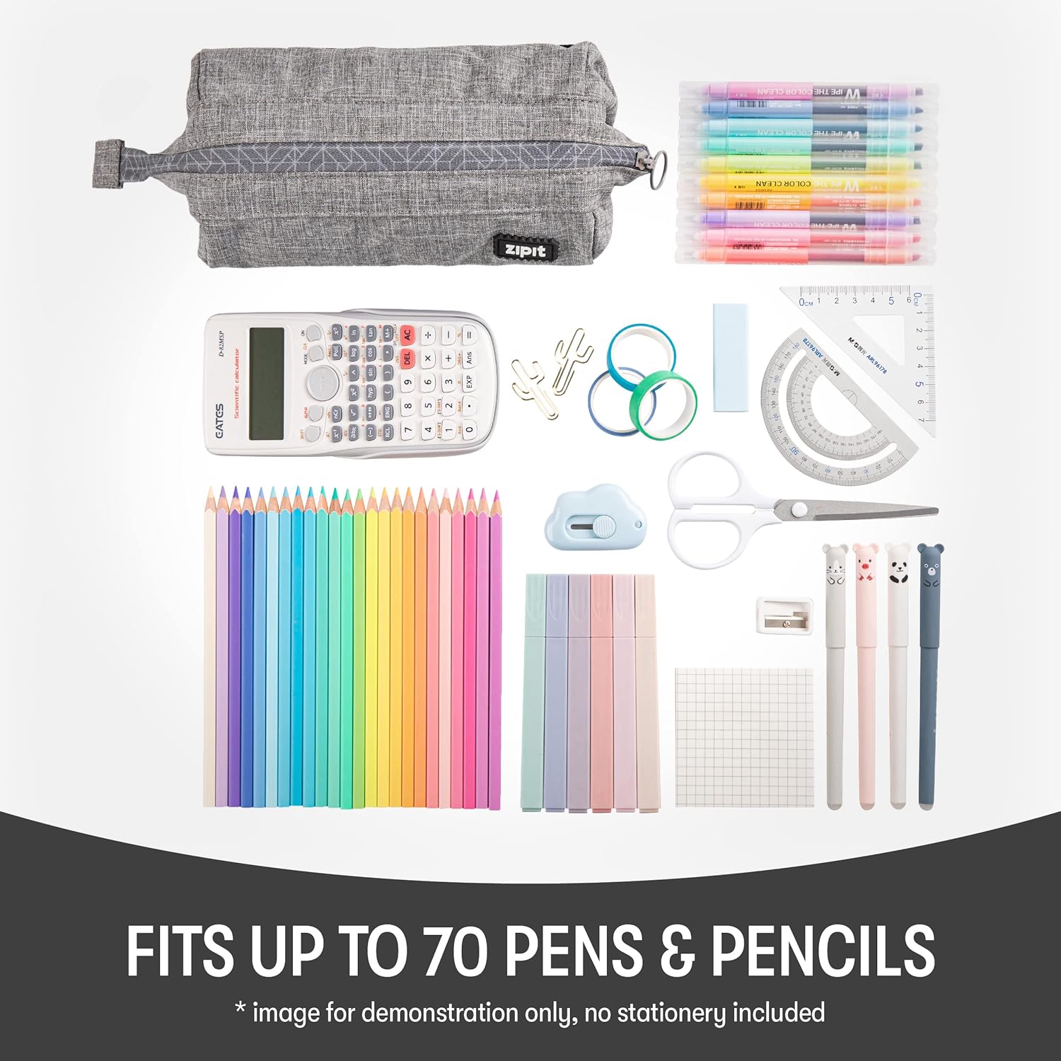 Trousse ZIPIT Lenny | Grande Capacité Scolaire – Image 7