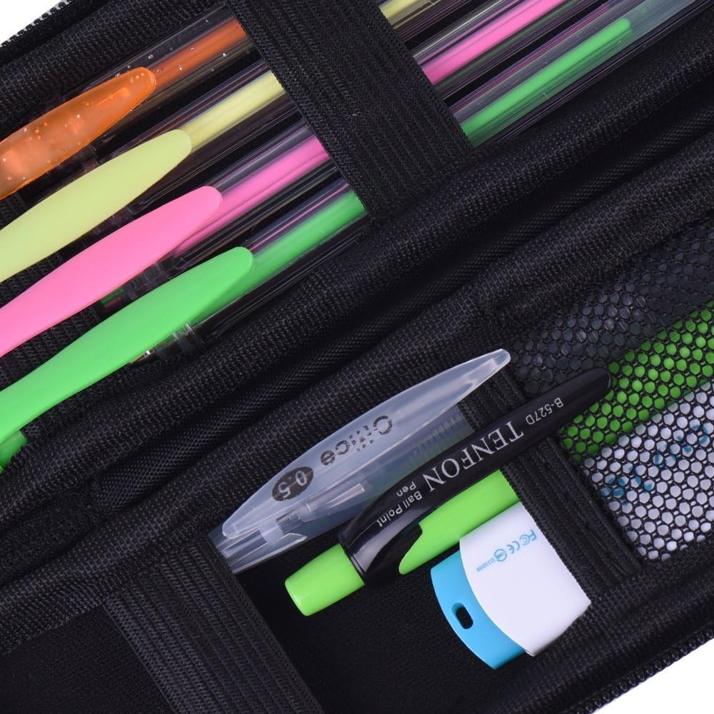 Trousse à Crayons Toile Zippée Grande Capacité – Image 5