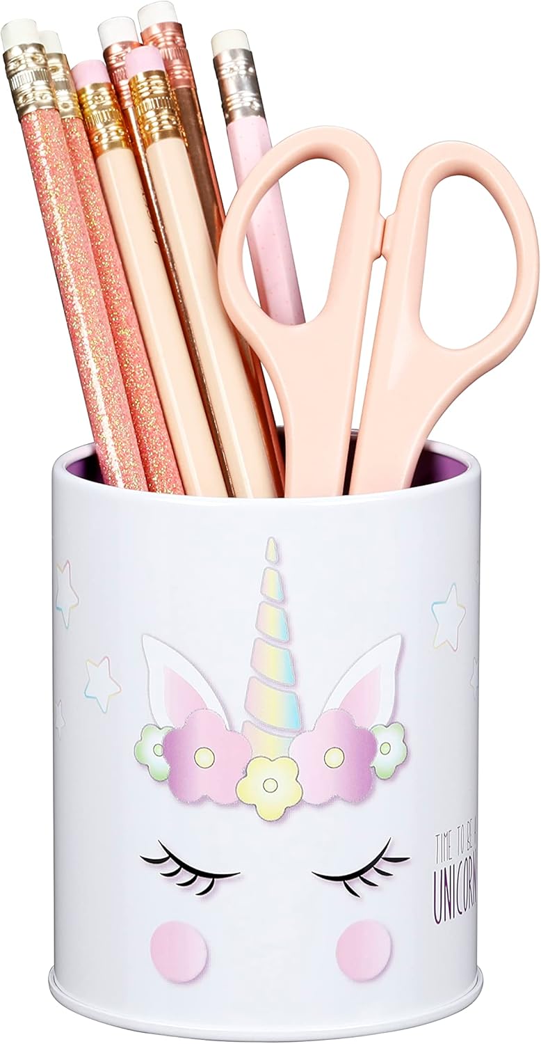 Pot à Crayons Licorne Métal Violet – Image 3