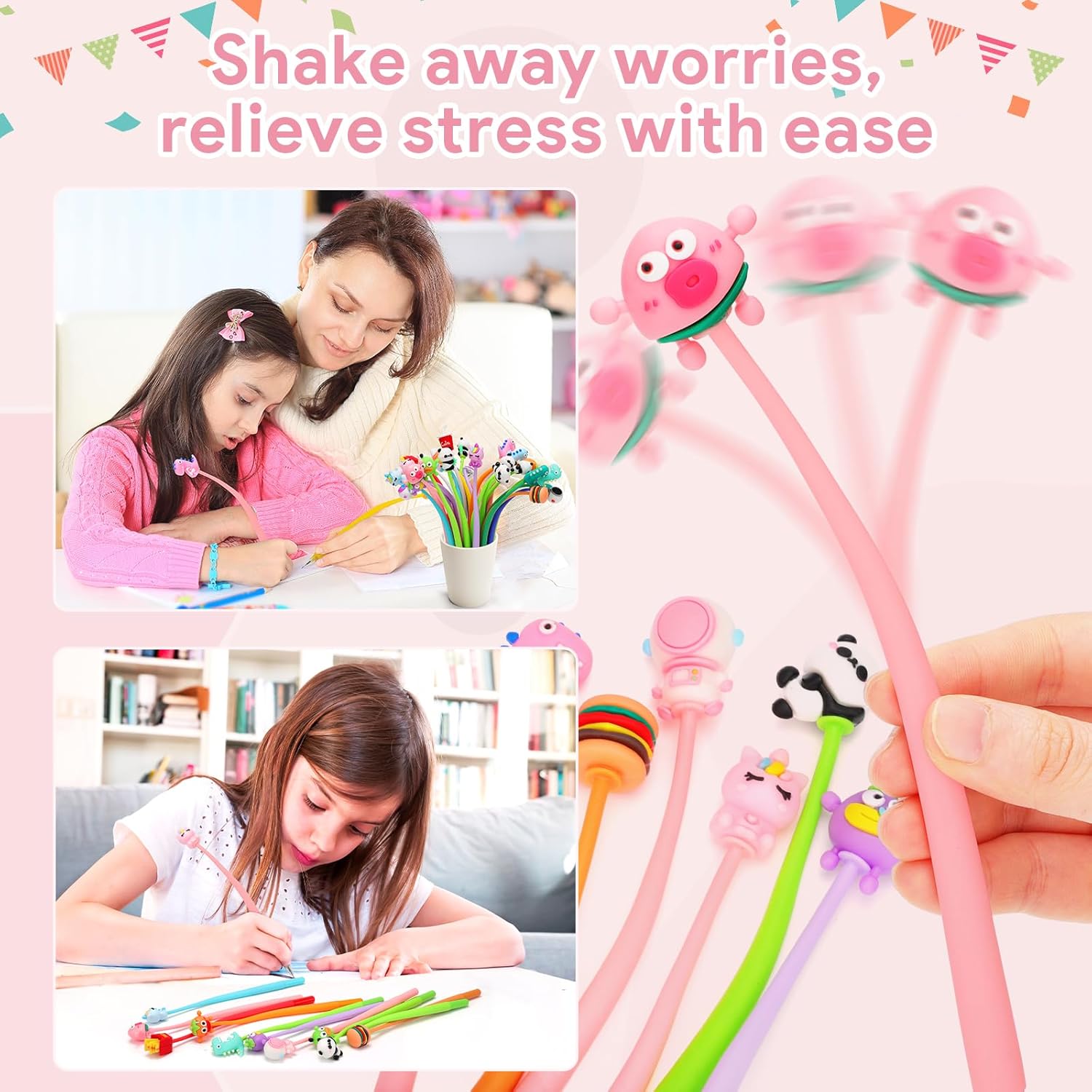 30 Stylos Kawaii Anti-Stress - Cadeau Anniversaire Enfant – Image 2