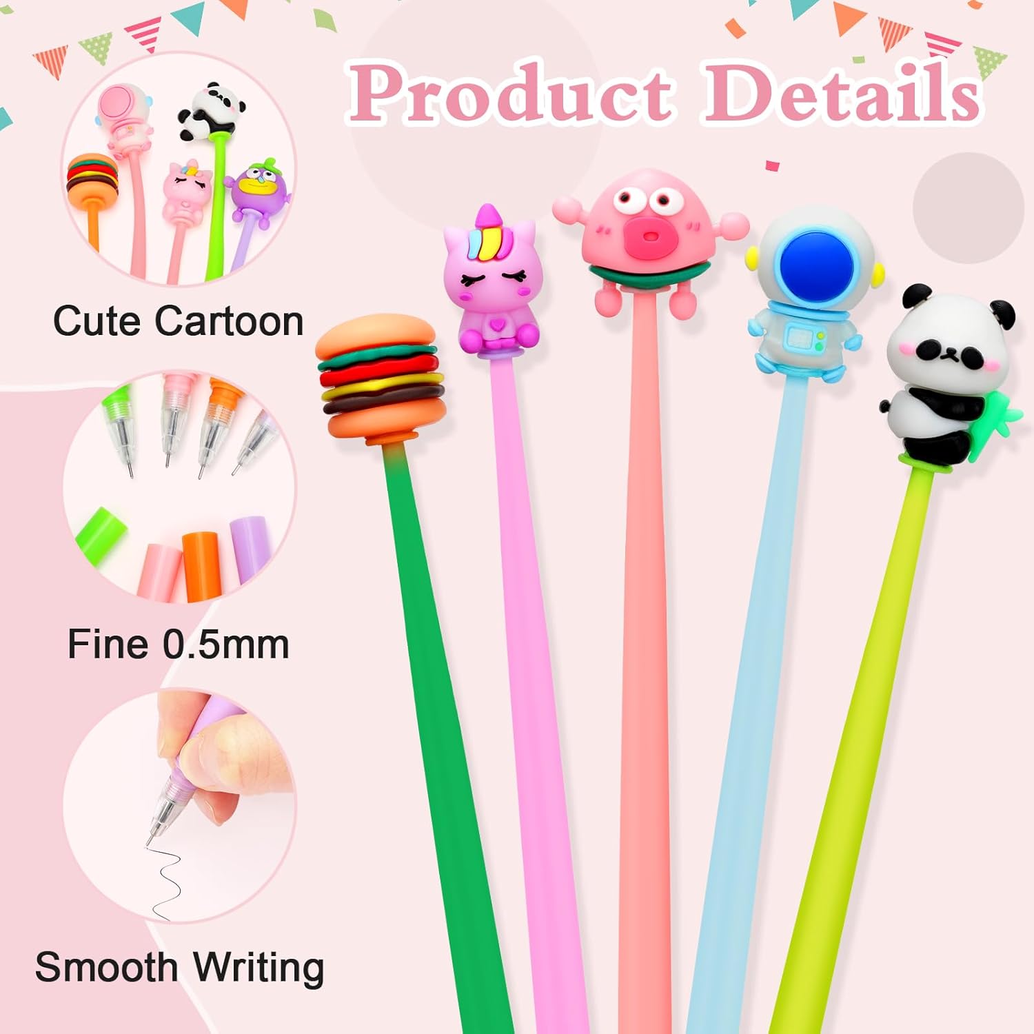 30 Stylos Kawaii Anti-Stress - Cadeau Anniversaire Enfant – Image 3