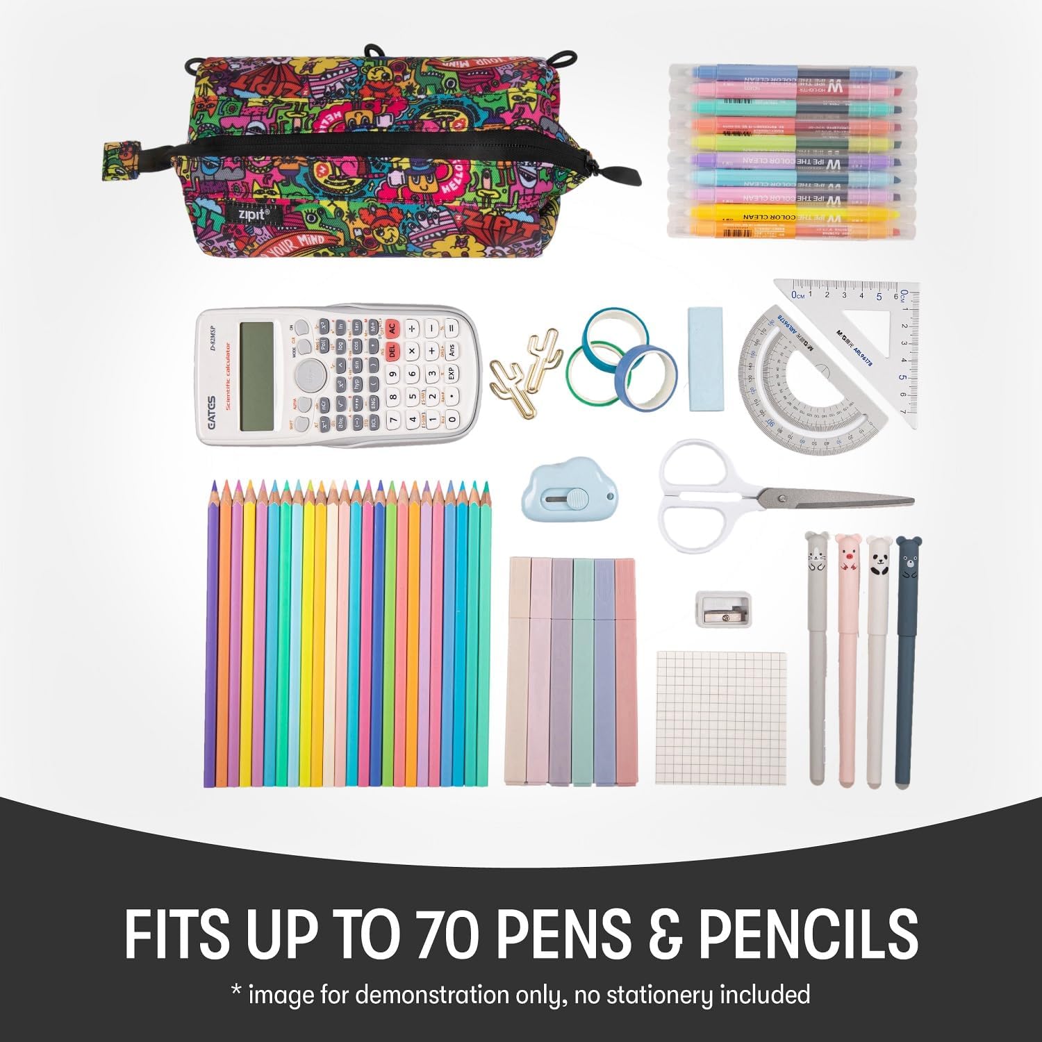 Trousse à Crayons ZIPIT Lenny - Grande Capacité – Image 4