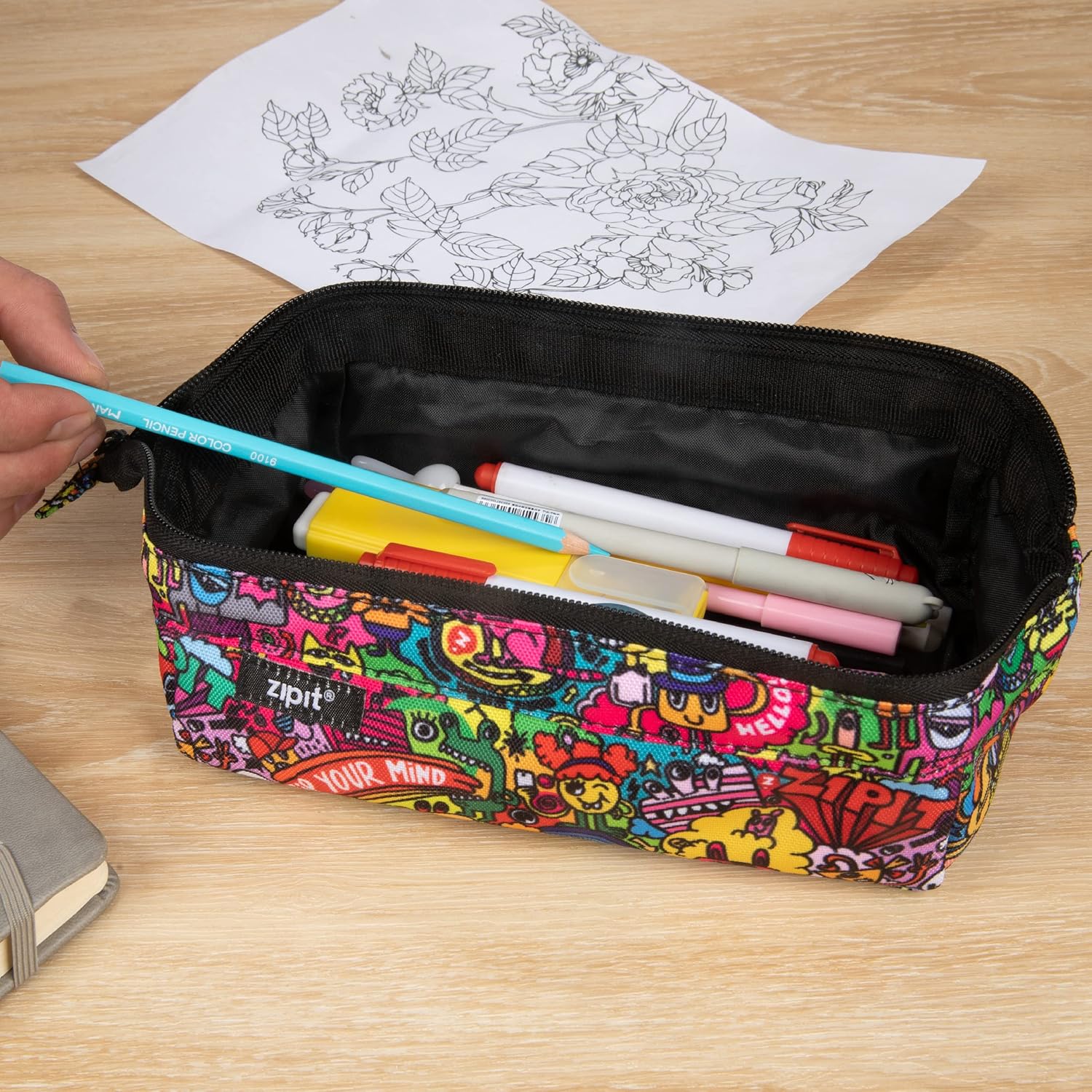 Trousse à Crayons ZIPIT Lenny - Grande Capacité – Image 5