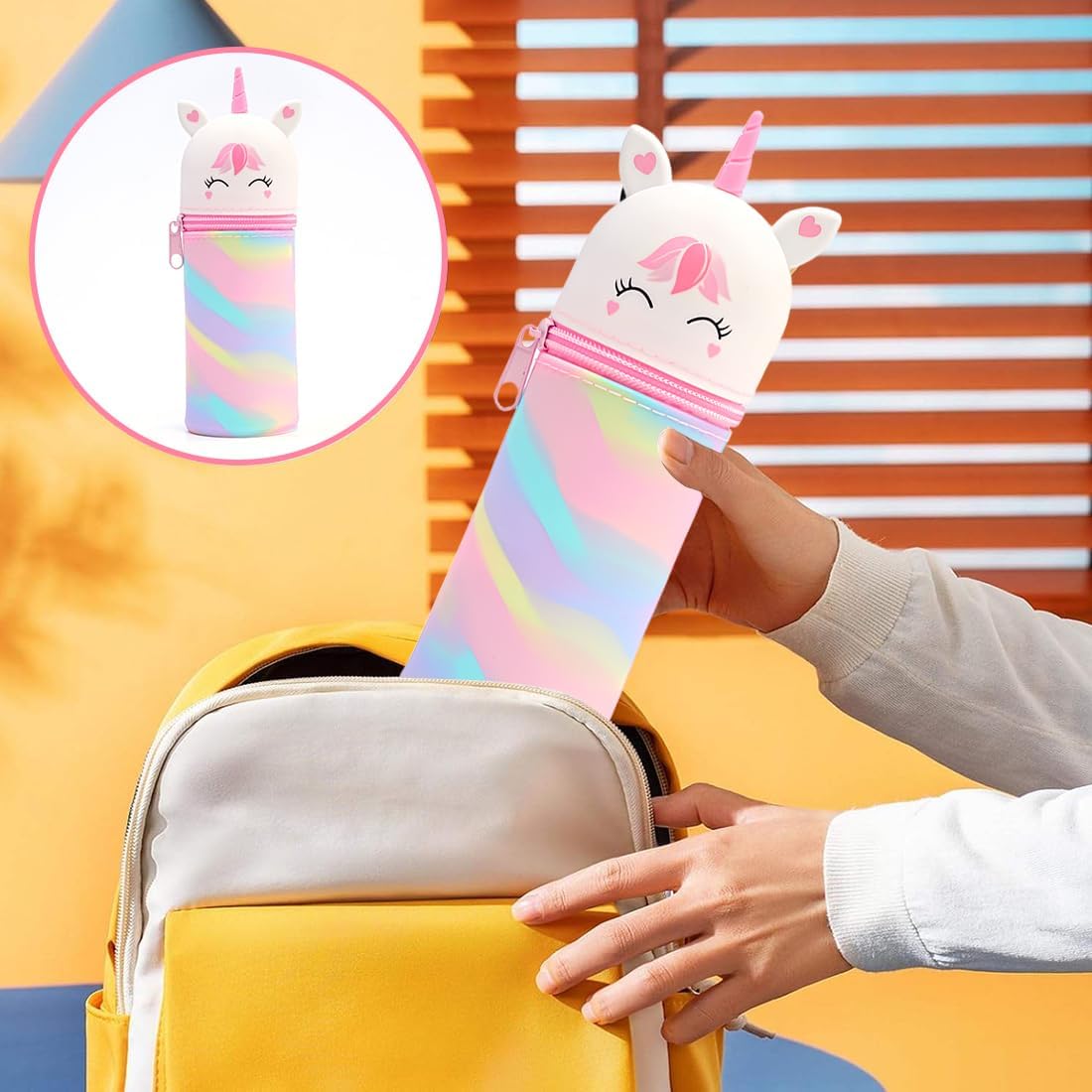 Trousse Licorne en Silicone 2 en 1 – Image 6