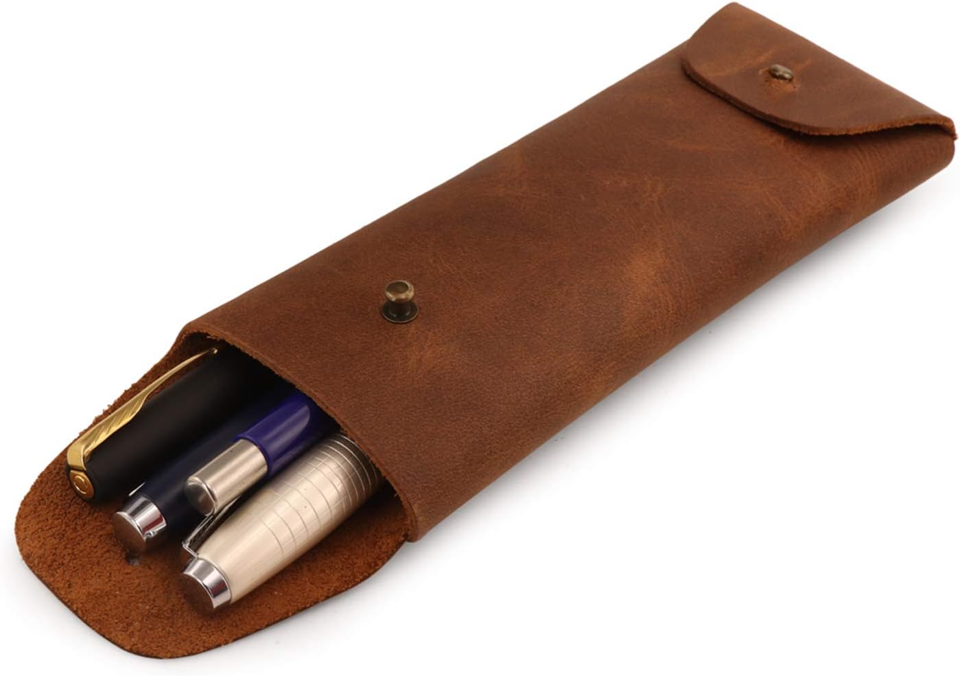 Étui en Cuir Véritable avec Fermeture Bouton-Pression – Image 7