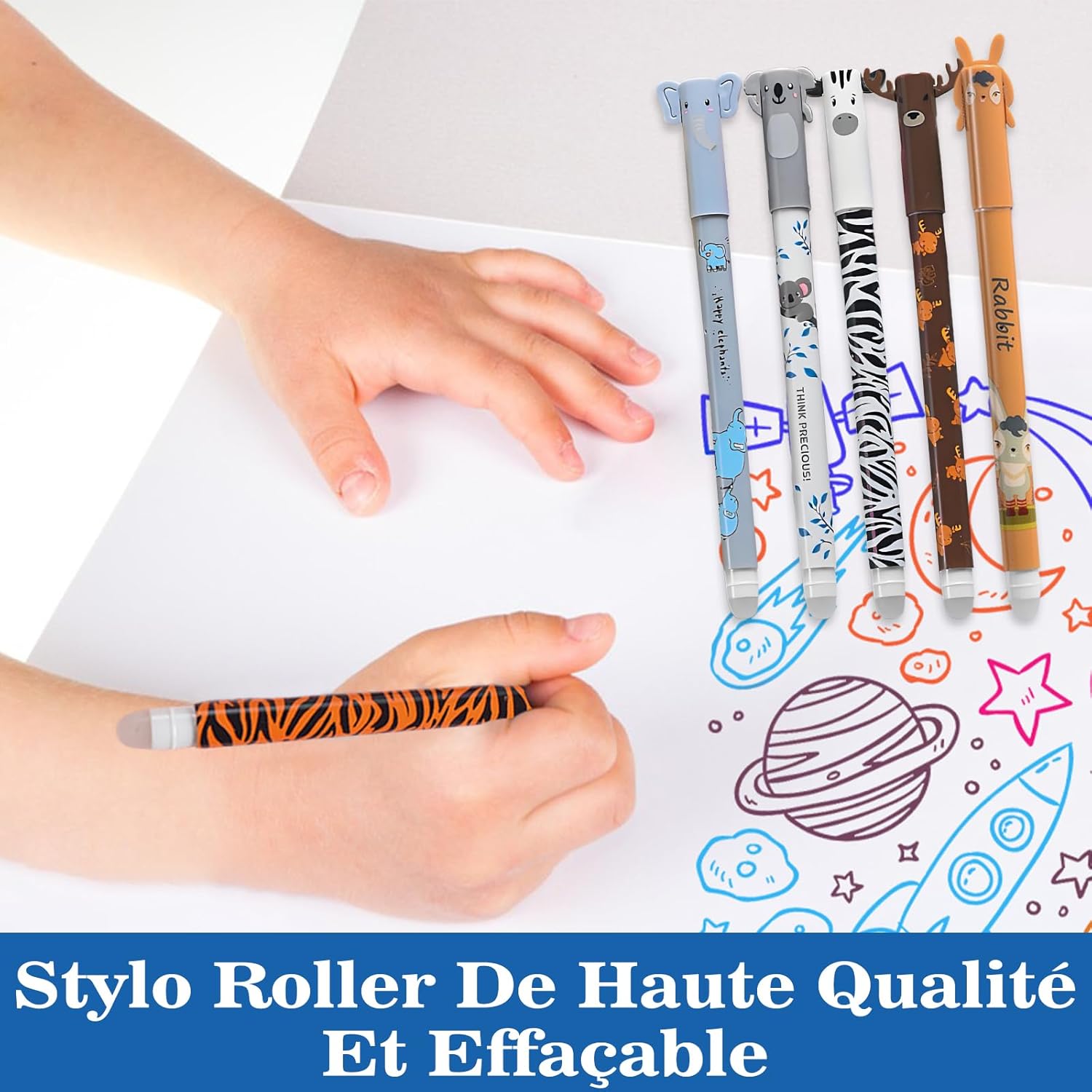 Stylos Animaux Effaçables - Lot de 18 Couleurs – Image 5