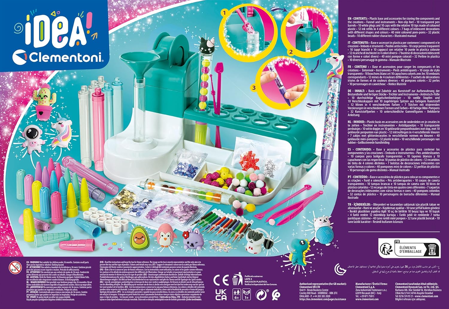 Kit Créatif Clementoni : Stylos Colorés à Personnaliser – Image 3