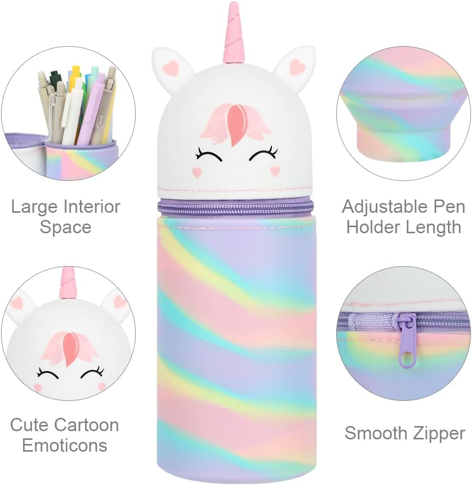 « Étui Silicone Kawaii Licorne Rétractable 2 en 1 » – Image 3