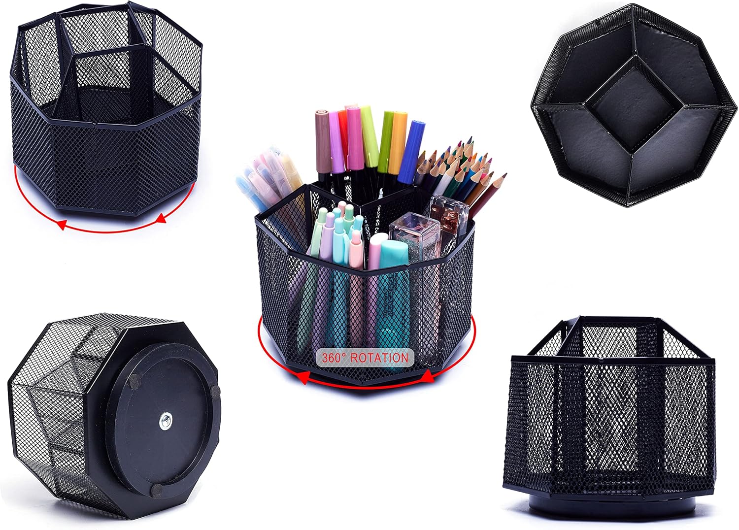 Organisateur de Bureau Rotatif 360° Antidérapant – Image 6