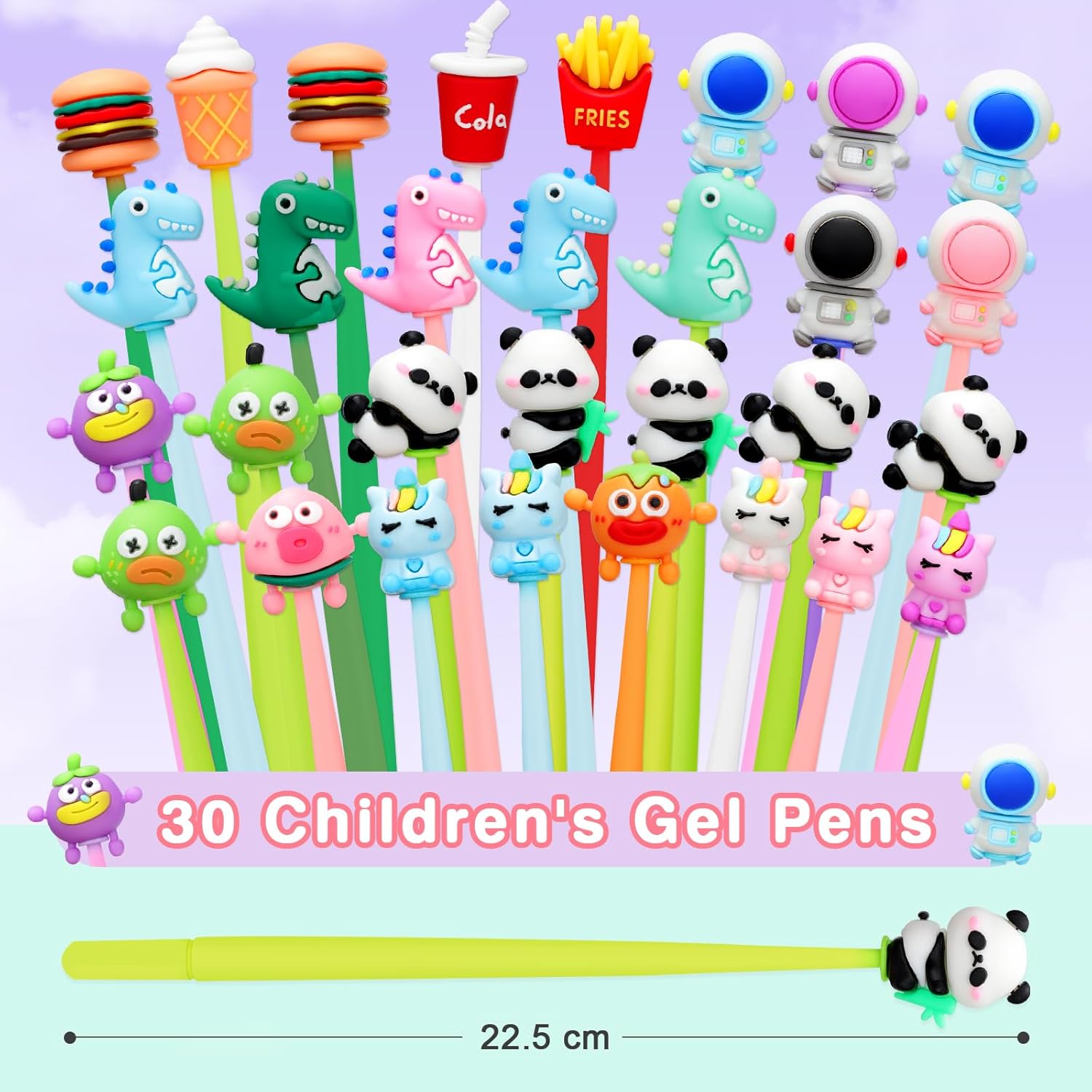 30 Stylos Gel Kawaii Cartoon - Cadeaux Anniversaire Enfant – Image 2