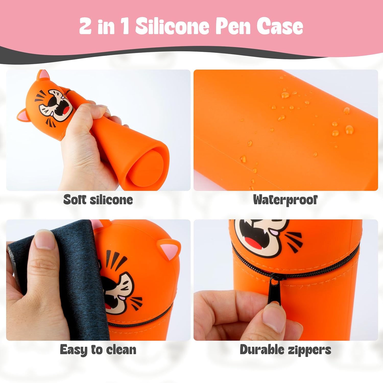 Trousse Télescopique Kawaii Tigre Étui Scolaire – Image 5