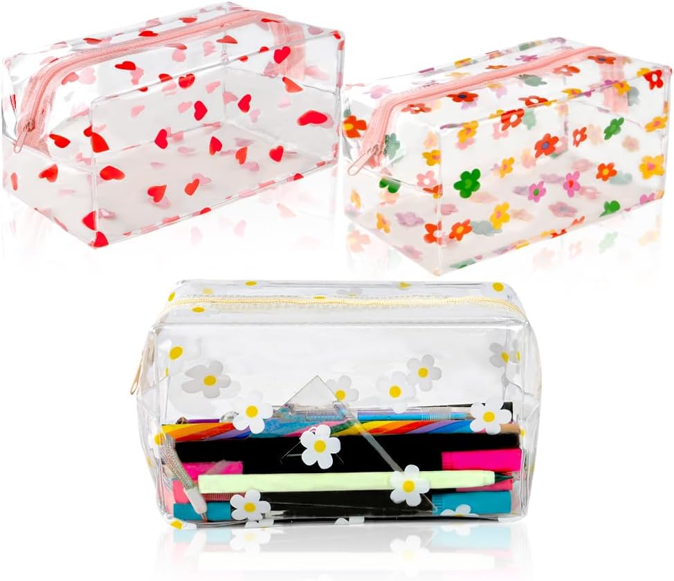 Set de 3 Trousse à Crayons Transparentes PVC – Image 9
