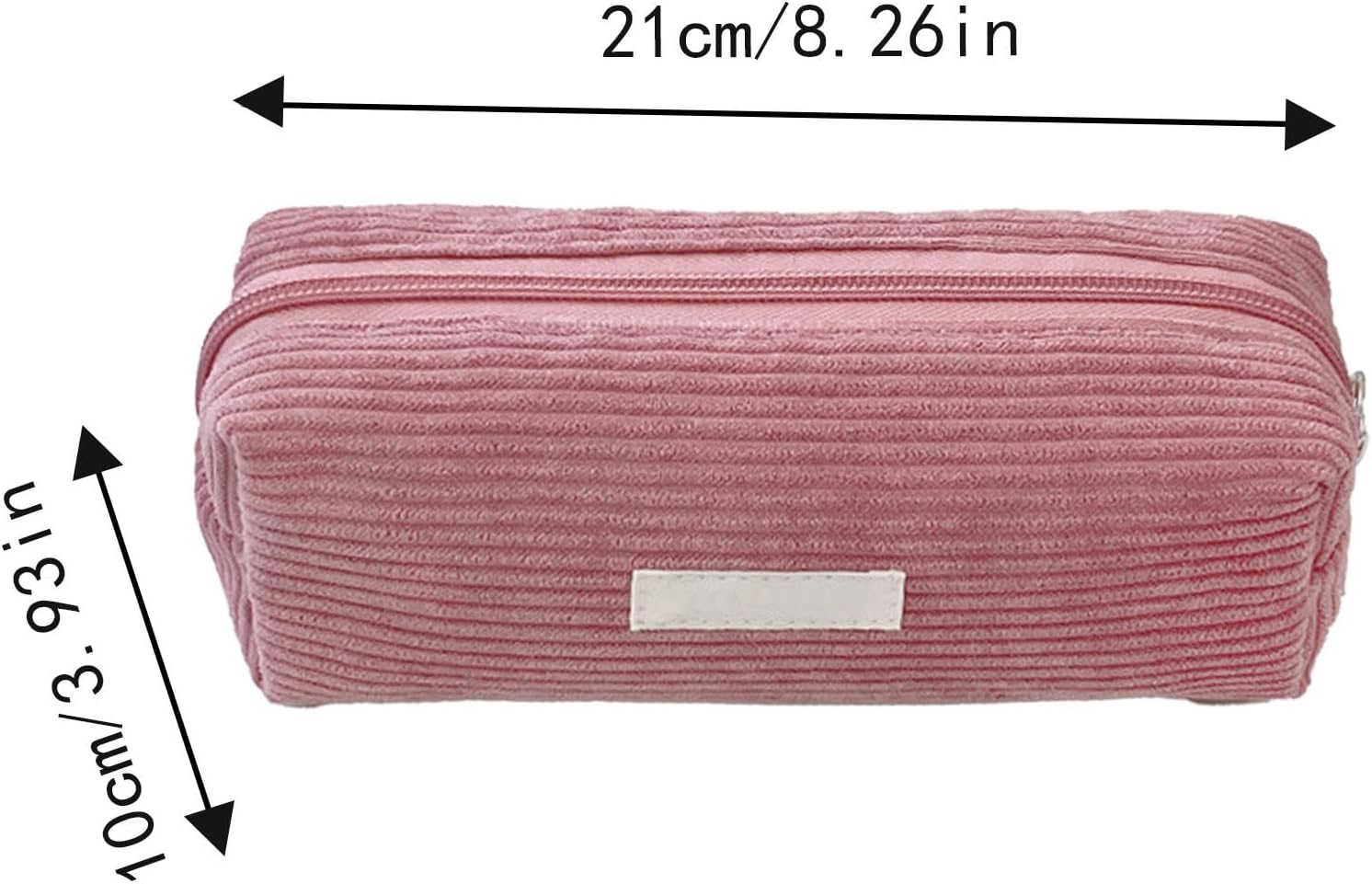 Trousse à Crayons en Velours Côtié - Rose Élégant – Image 5
