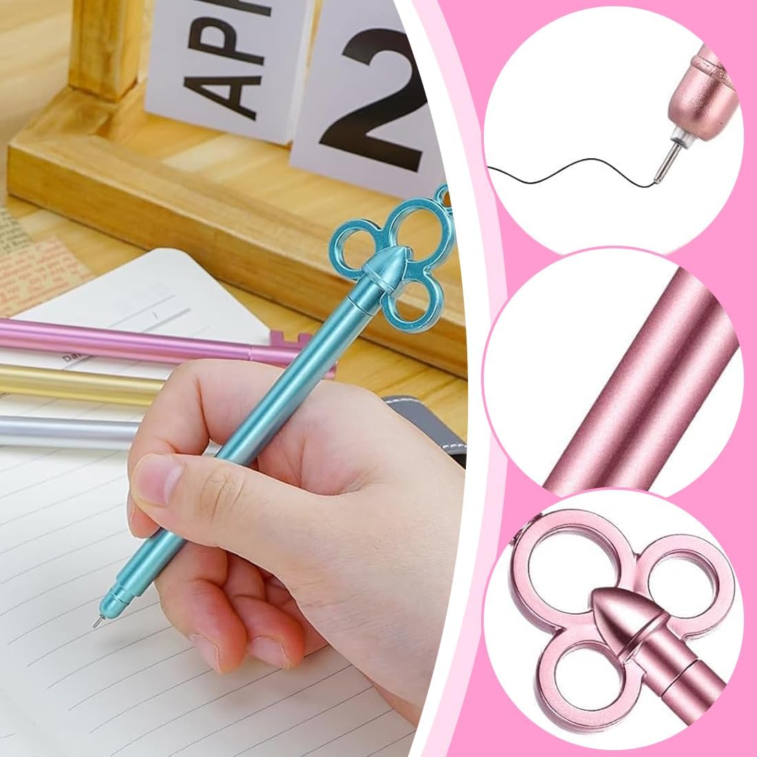 Stylos Clés Vintage Noir 0,5 mm - Idéal Cadeau Enfant – Image 4