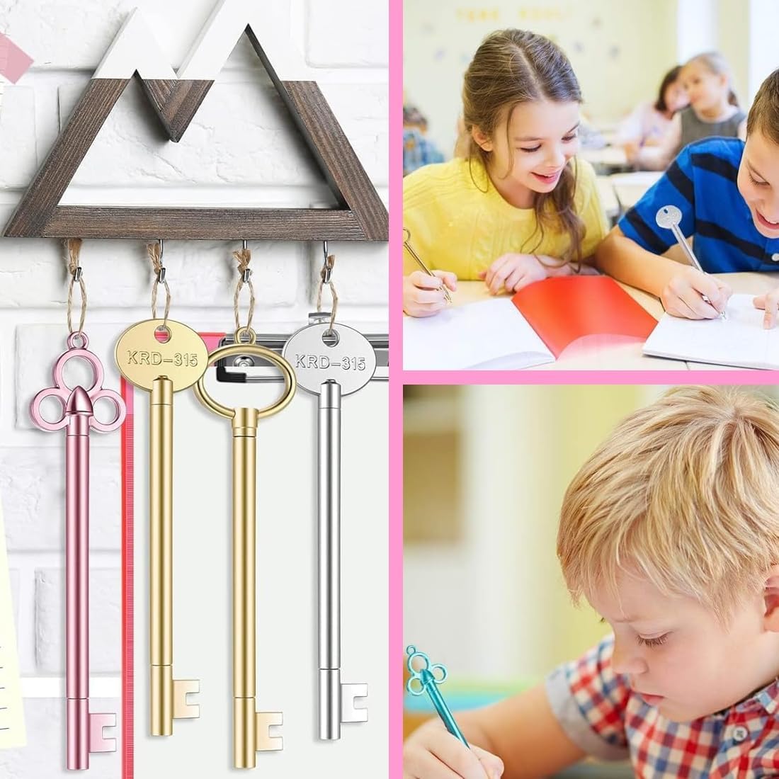 Stylos Clés Vintage Noir 0,5 mm - Idéal Cadeau Enfant – Image 5