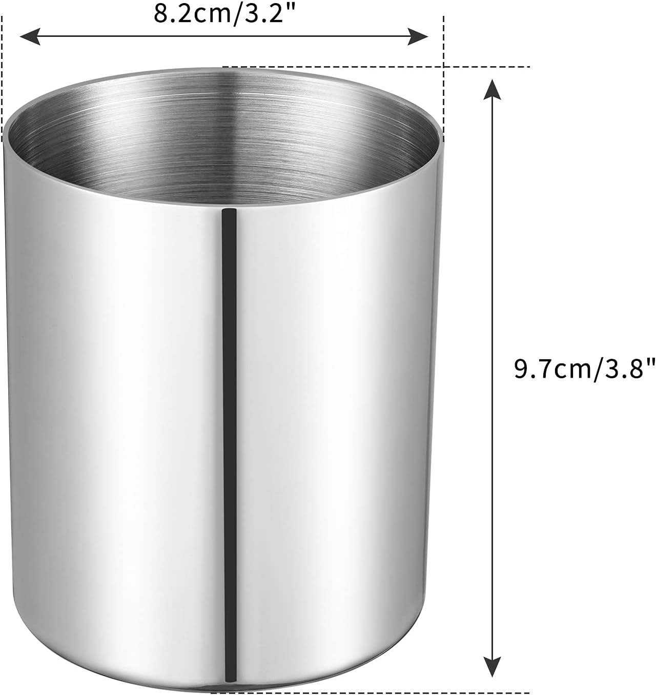 Lot de 2 Porte-stylos Inox Argentés - Organisateur Minimaliste – Image 2