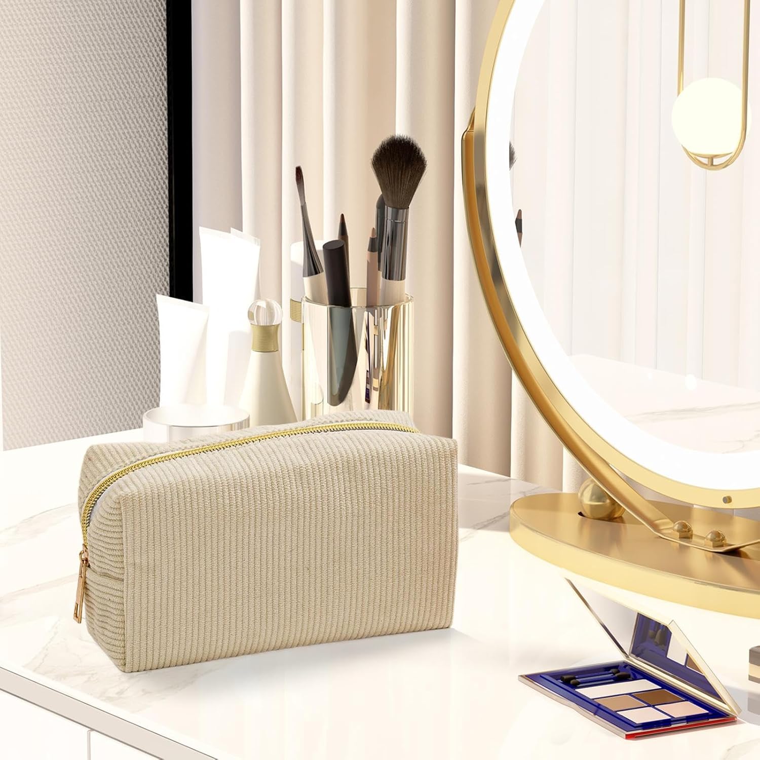 Trousse en Velours Côtelé - École et Maquillage – Image 2