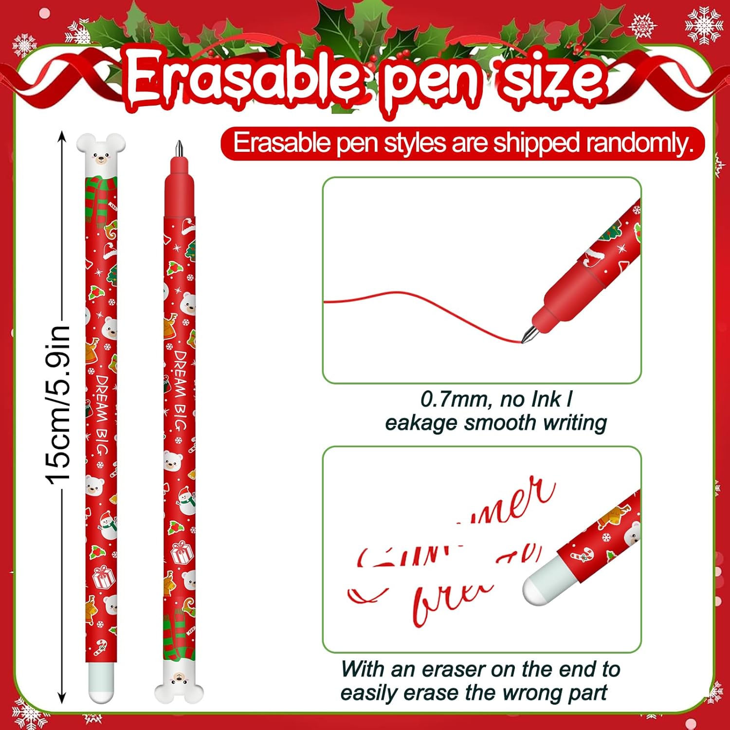 Stylos gel effaçables - 16 couleurs variées – Image 4