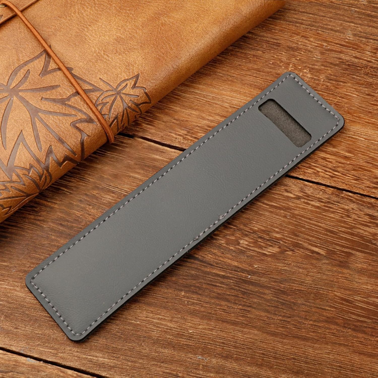 Étui en cuir pour stylos et crayons élégant – Image 3