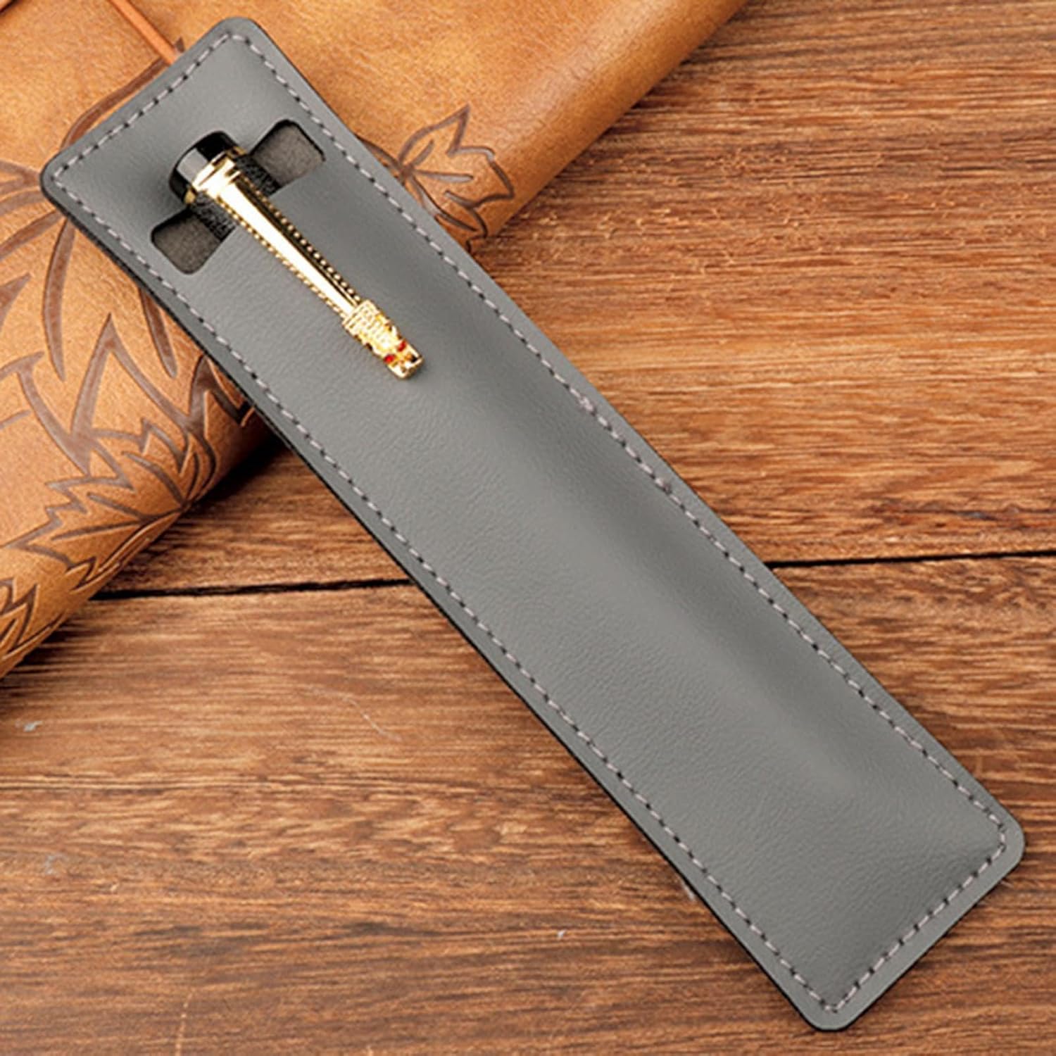 Étui en cuir pour stylos et crayons élégant – Image 5