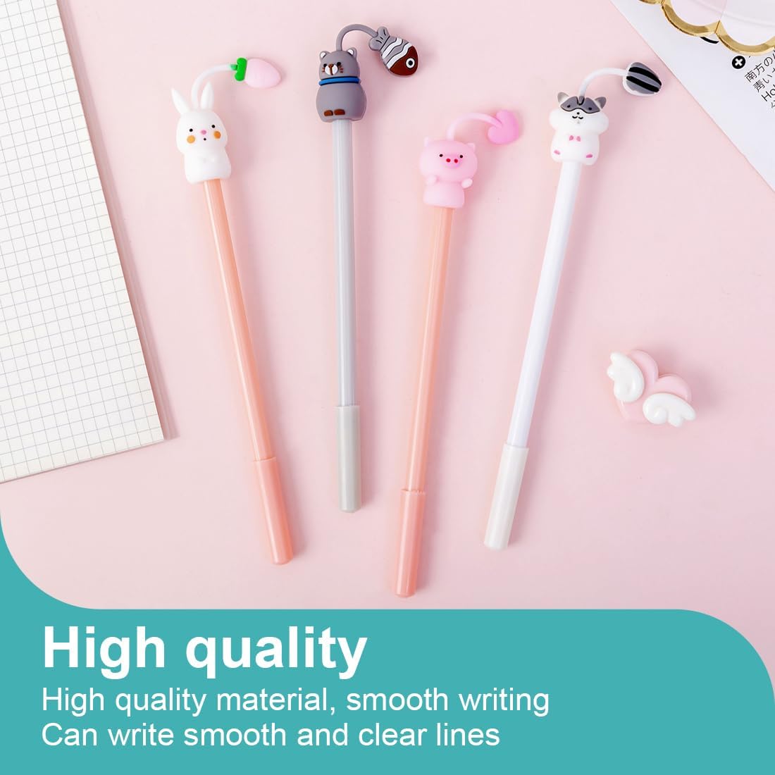 Stylos Gel Animaux 0,5 mm - Noir – Image 3