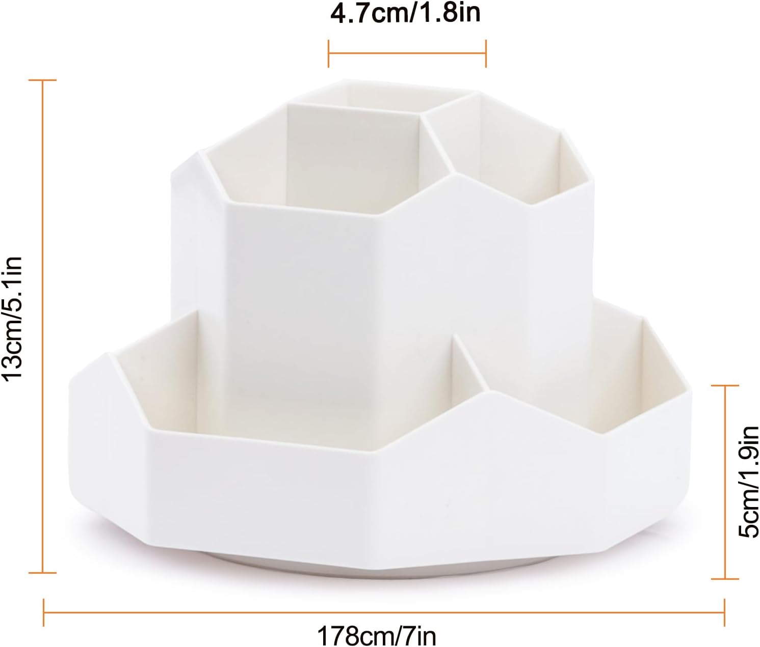 Organisateur Rotatif de Bureau 360° - Blanc – Image 6