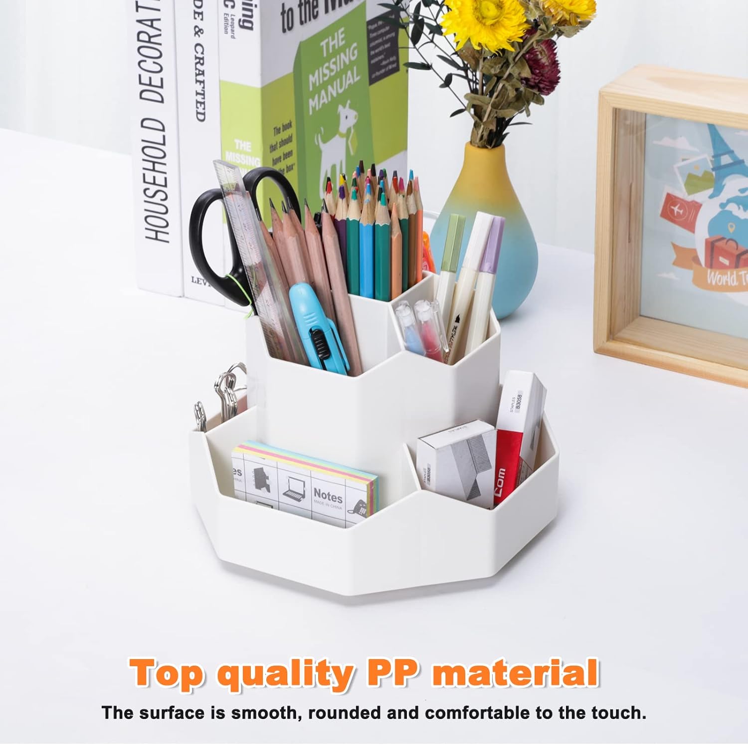 Organisateur Rotatif de Bureau 360° - Blanc – Image 7