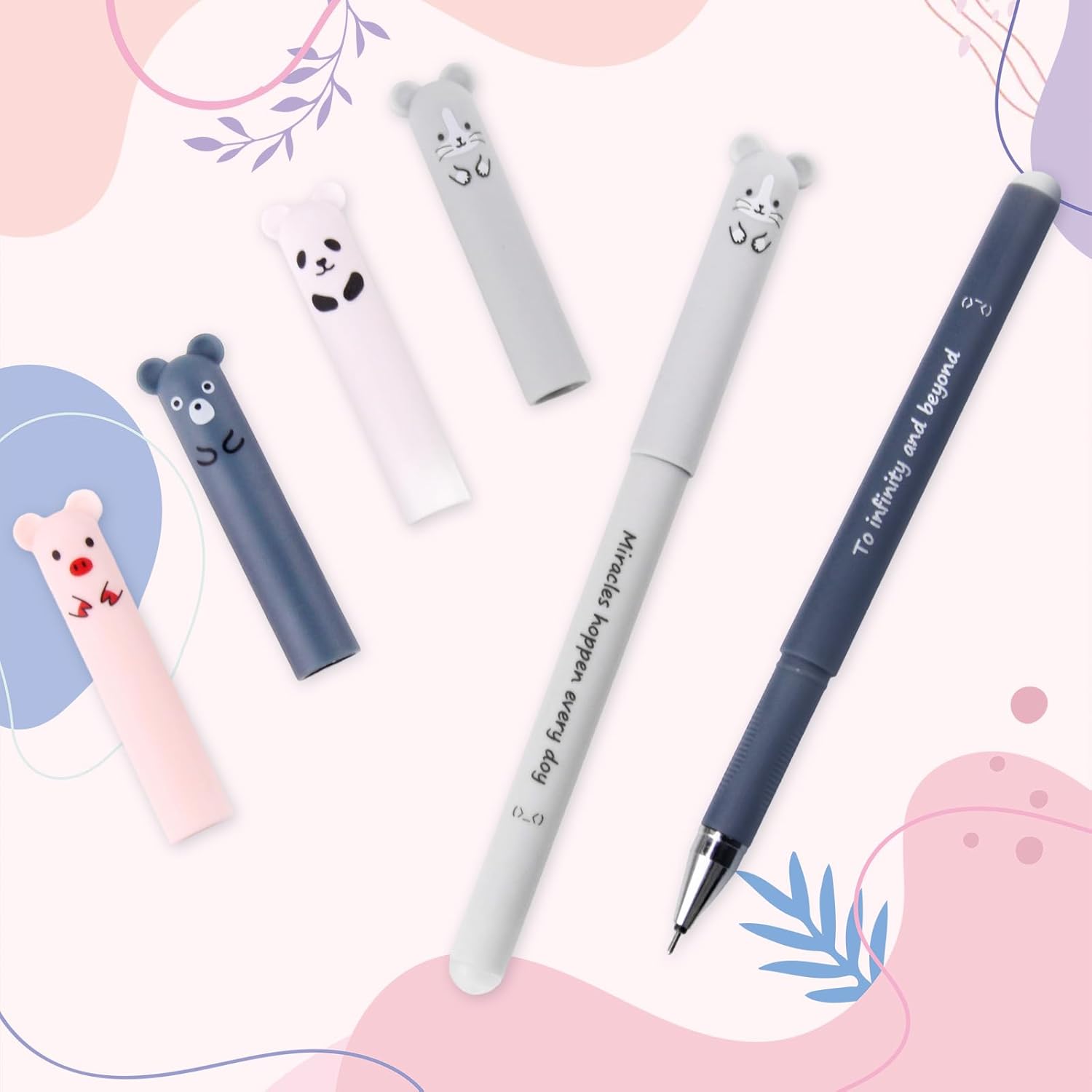 Stylos Gel Effaçables Kawaii – 12 pcs avec Recharges et Gommes – Image 4