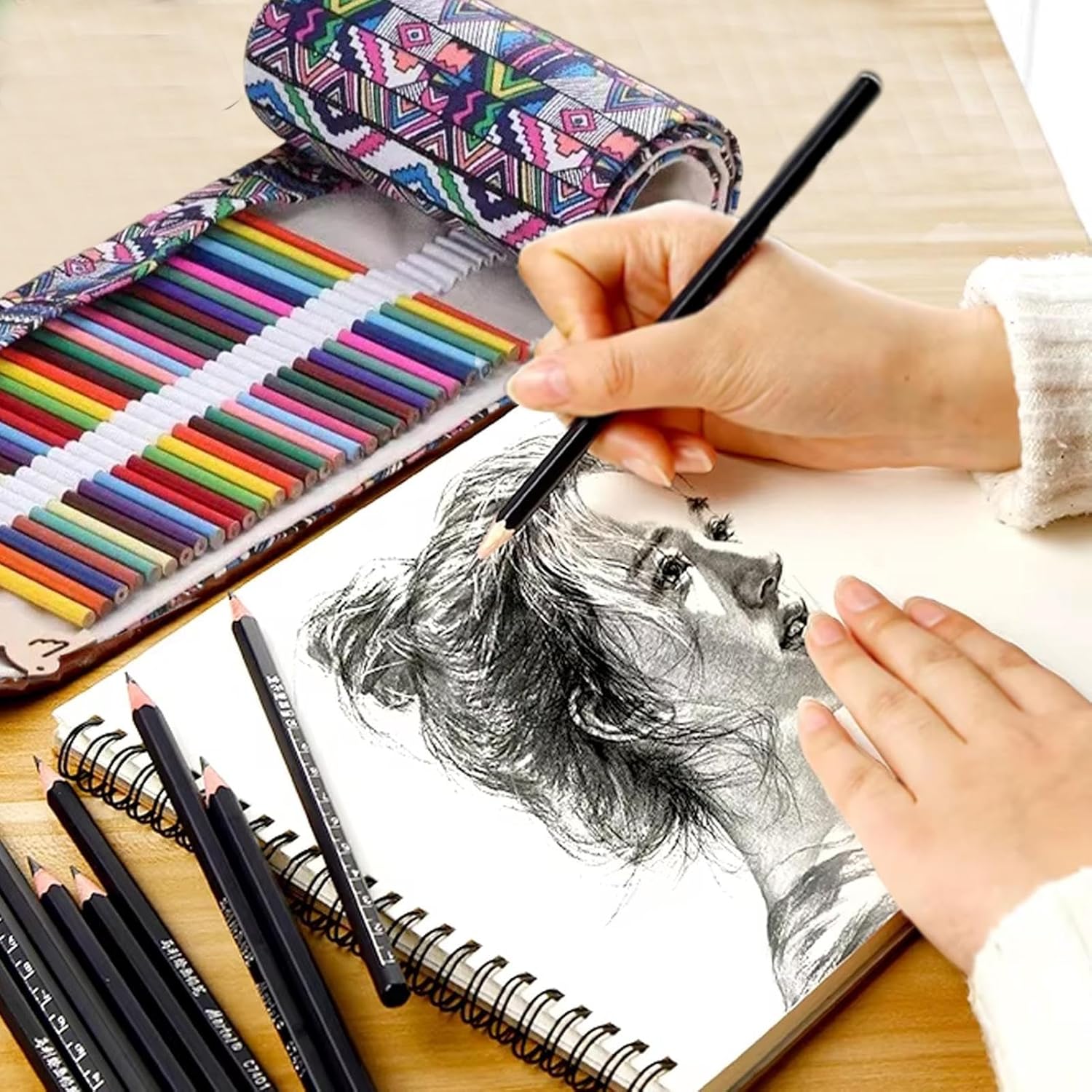 Étui à Crayons Enroulable - 48 Fentes Pratique – Image 2
