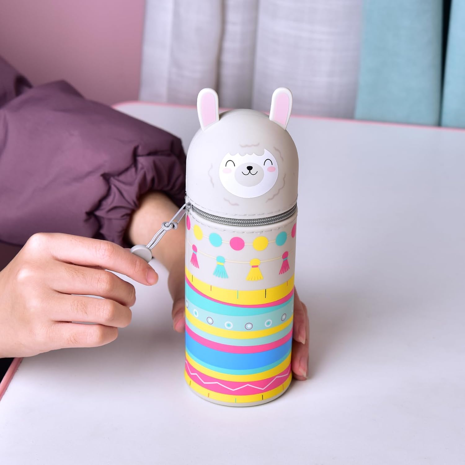 Trousse Kawaii Lama 2-en-1 en Silicone Souple – Image 5
