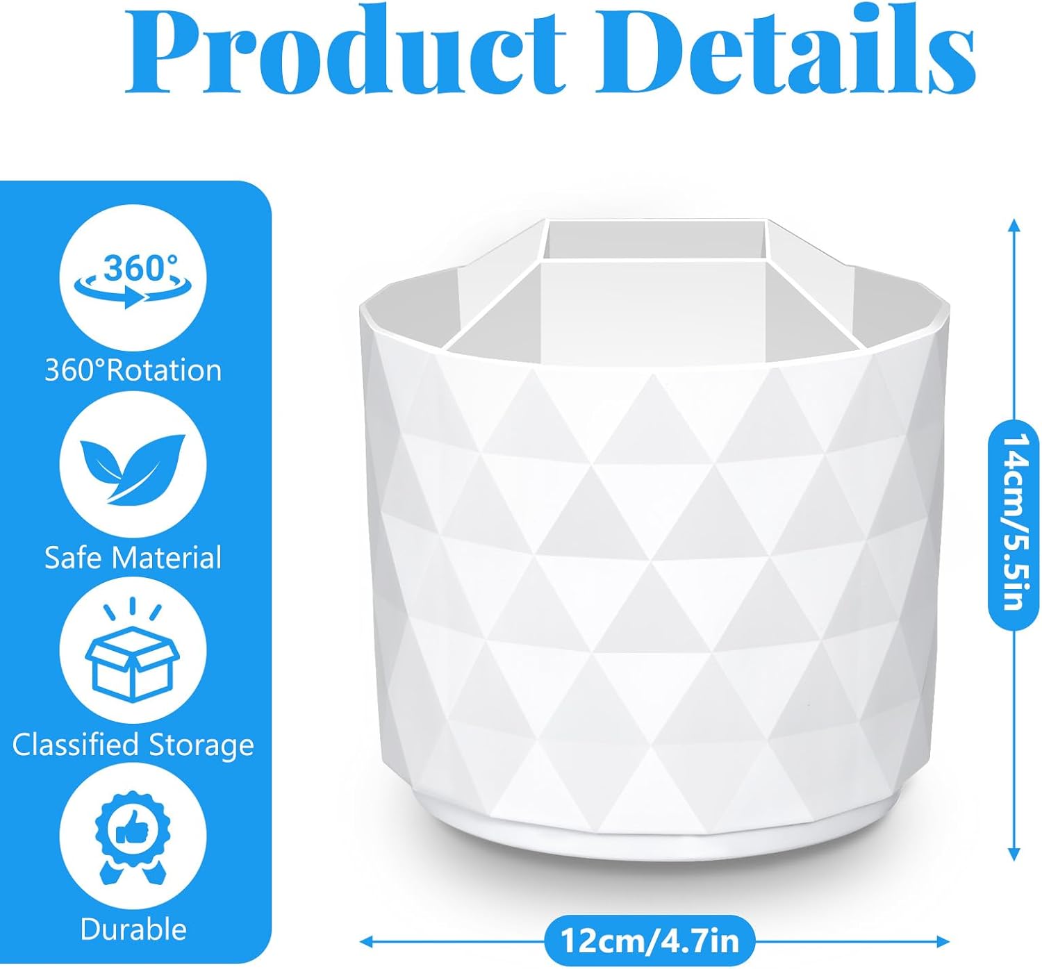 Porte-Stylos Pivotant 360° - 5 Compartiments – Image 2