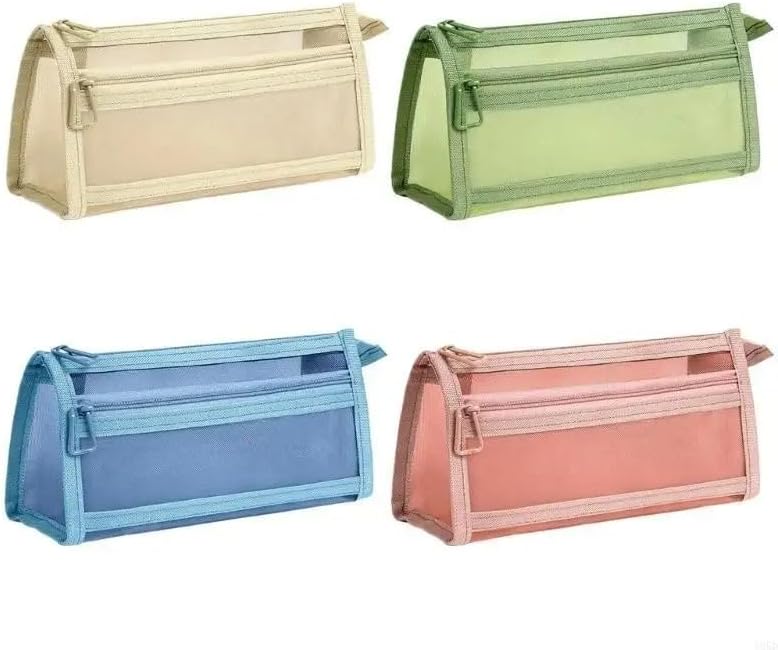 Trousse à Stylos Double Couche - Grande Capacité Verte – Image 4