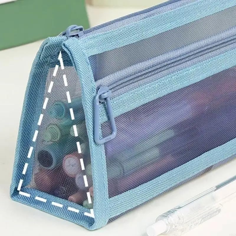 Trousse à Stylos Double Couche - Grande Capacité Verte – Image 5