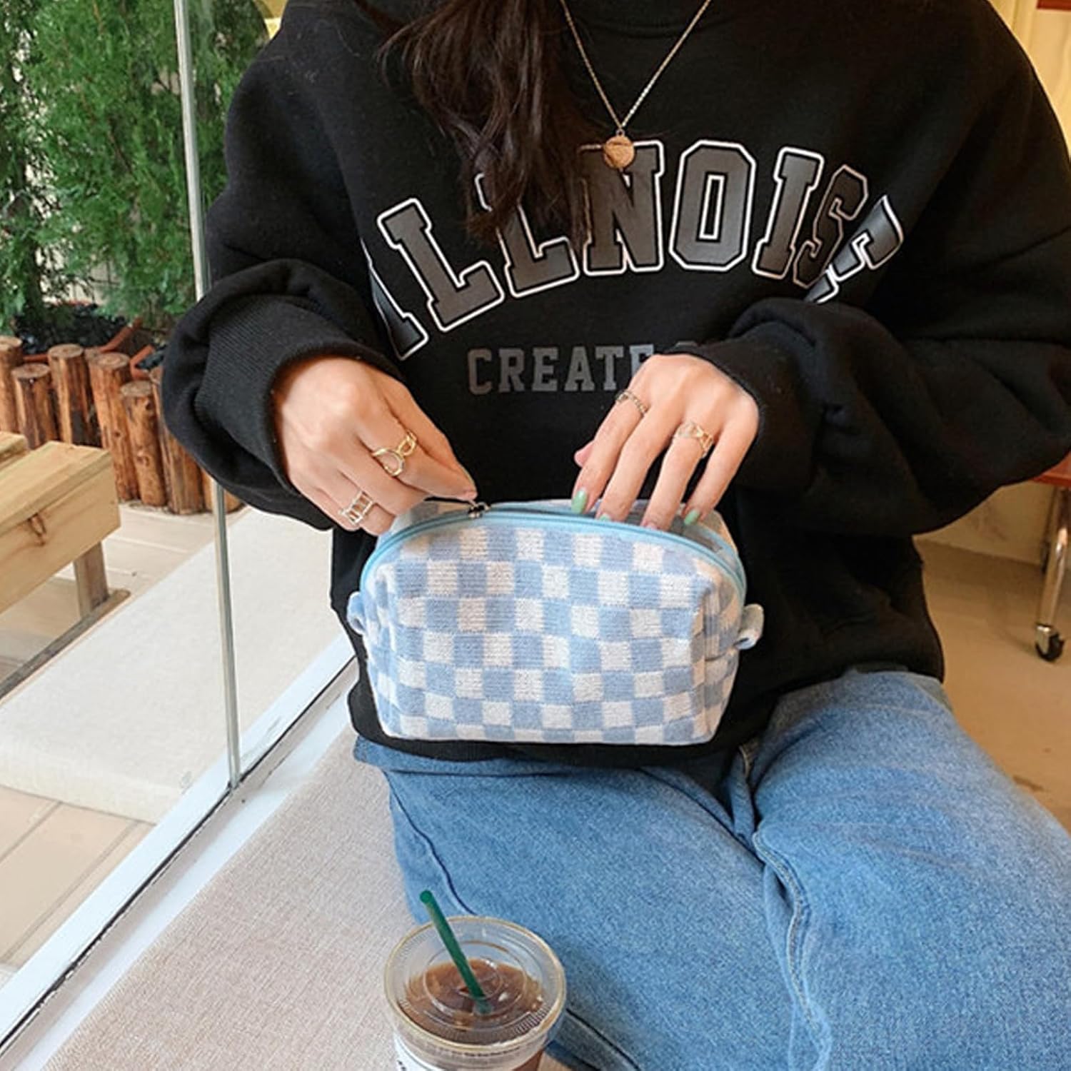 Trousse à Crayons Grande Capacité Bleu léger – Image 4